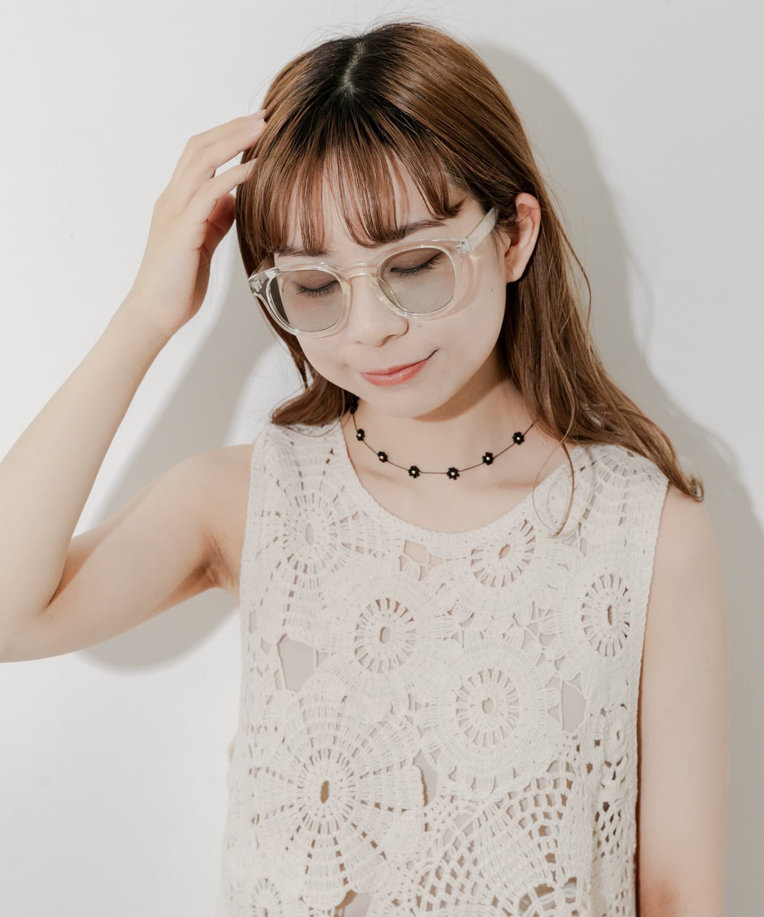 SMELLY「クリアフレームサングラス」|メガネ|