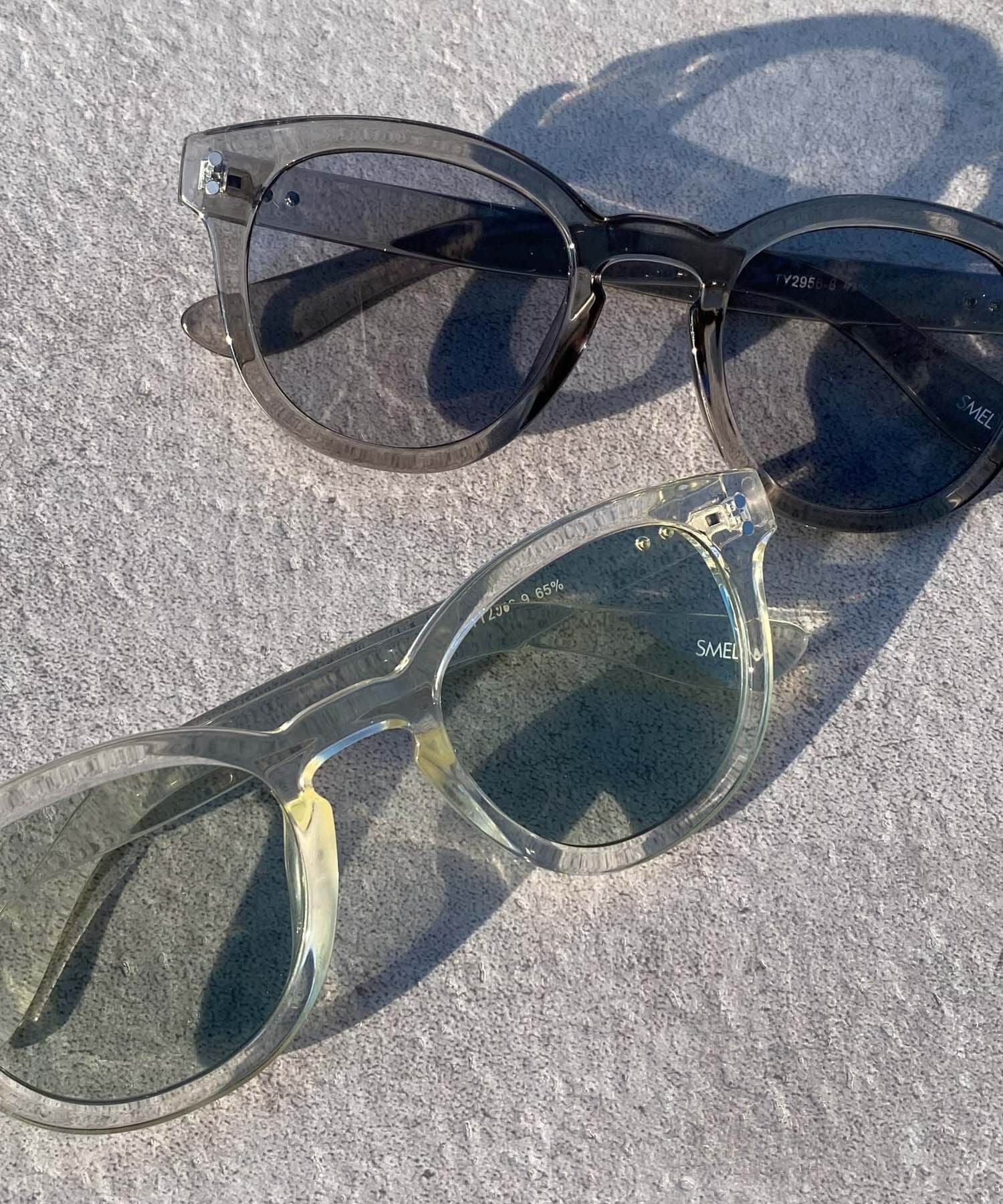 SMELLY「クリアフレームサングラス」|メガネ|