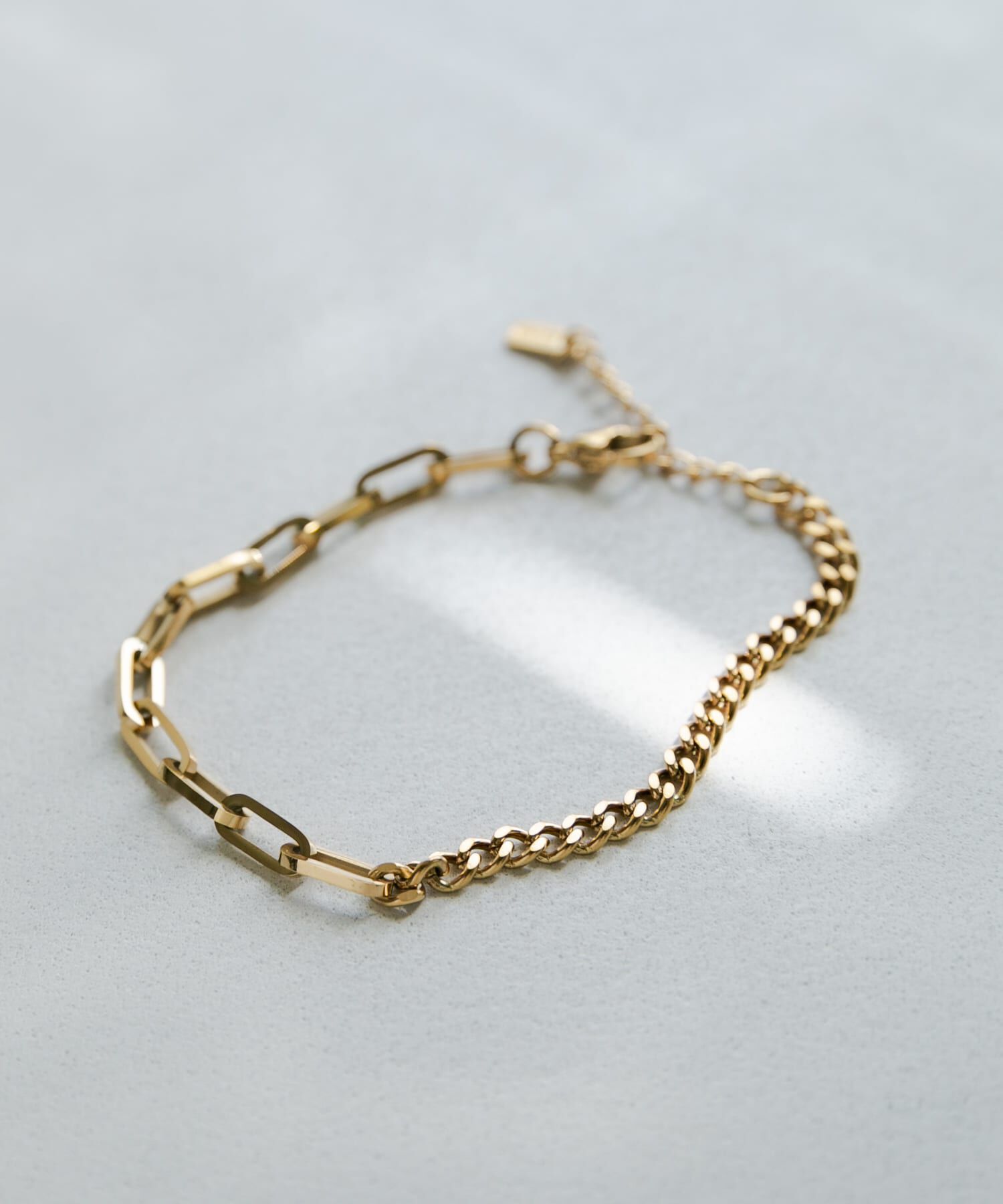 SMELLY「ステンレスコンビチェーンブレスレット」|ブレスレット・バングル|