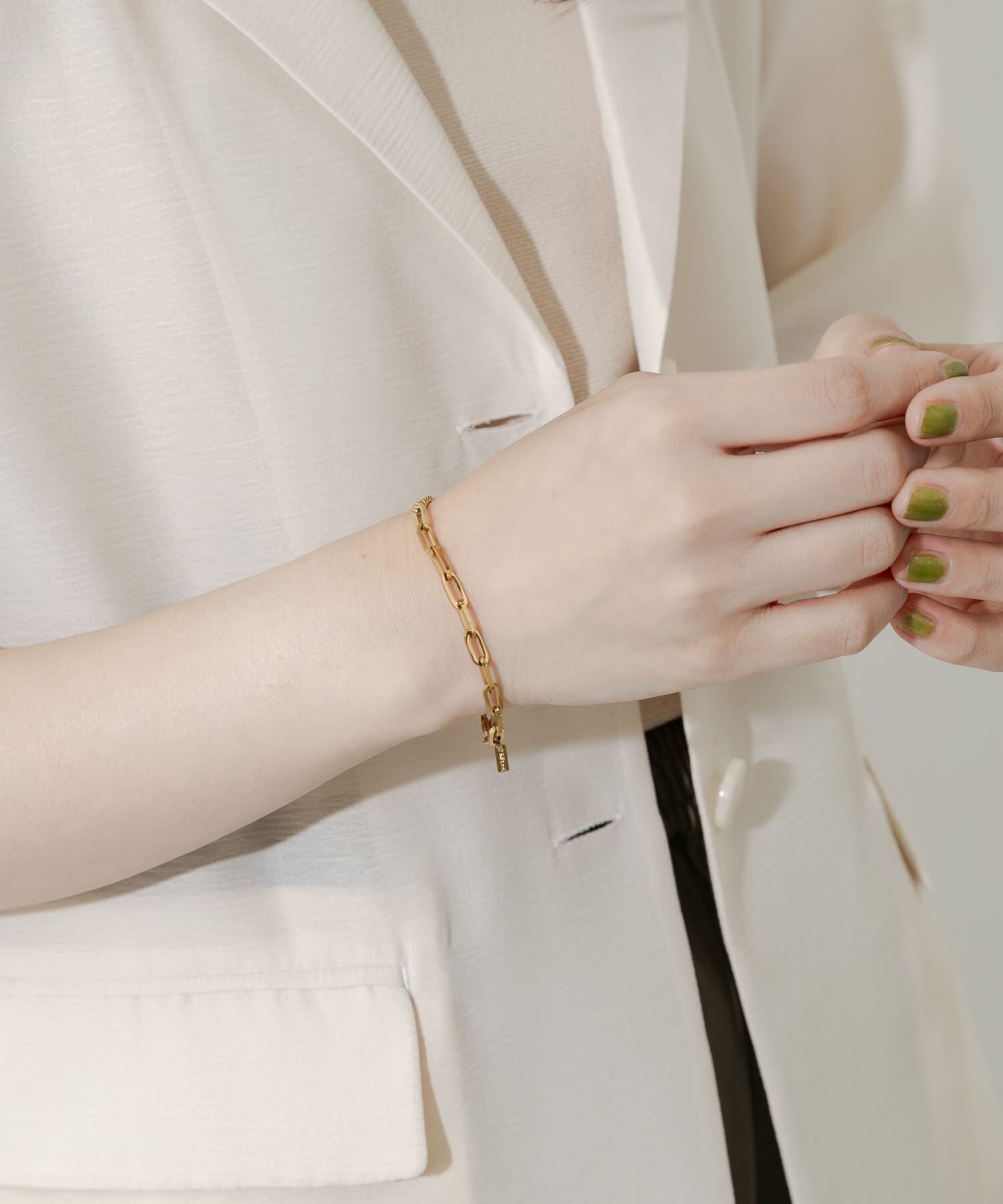 SMELLY「ステンレスコンビチェーンブレスレット」|ブレスレット・バングル|