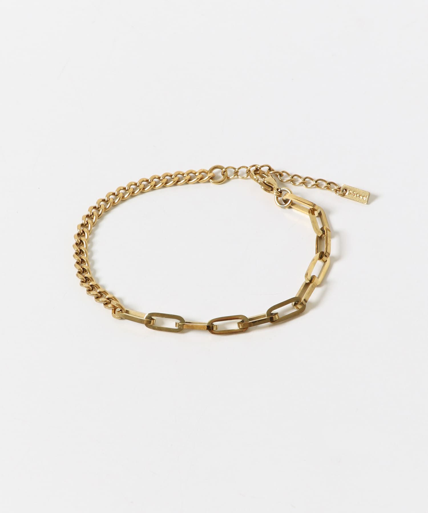 SMELLY「ステンレスコンビチェーンブレスレット」|ブレスレット・バングル|