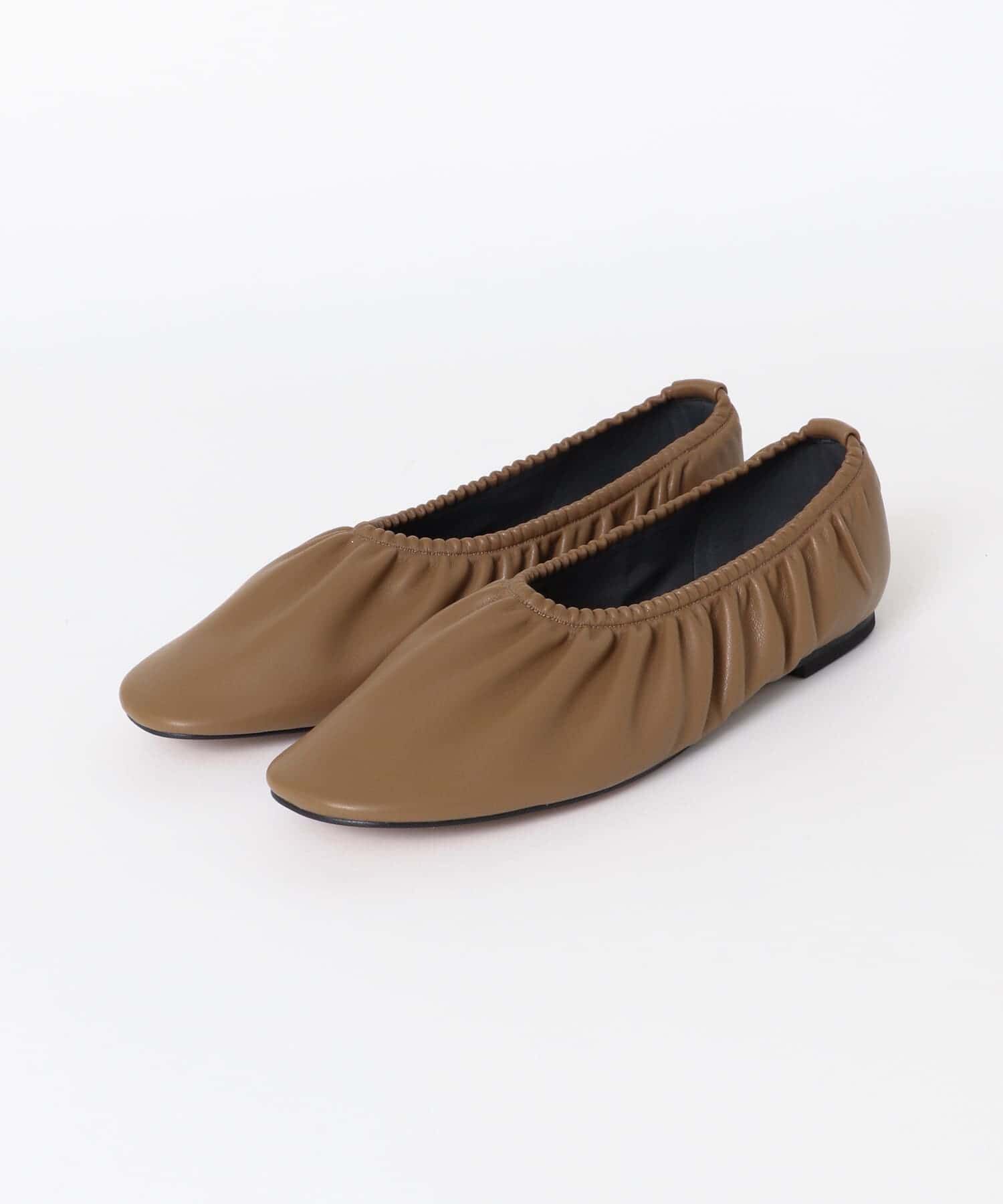 URBAN RESEARCH「MILLIWM　ギャザーバレエシューズ」|バレエシューズ|キャメル