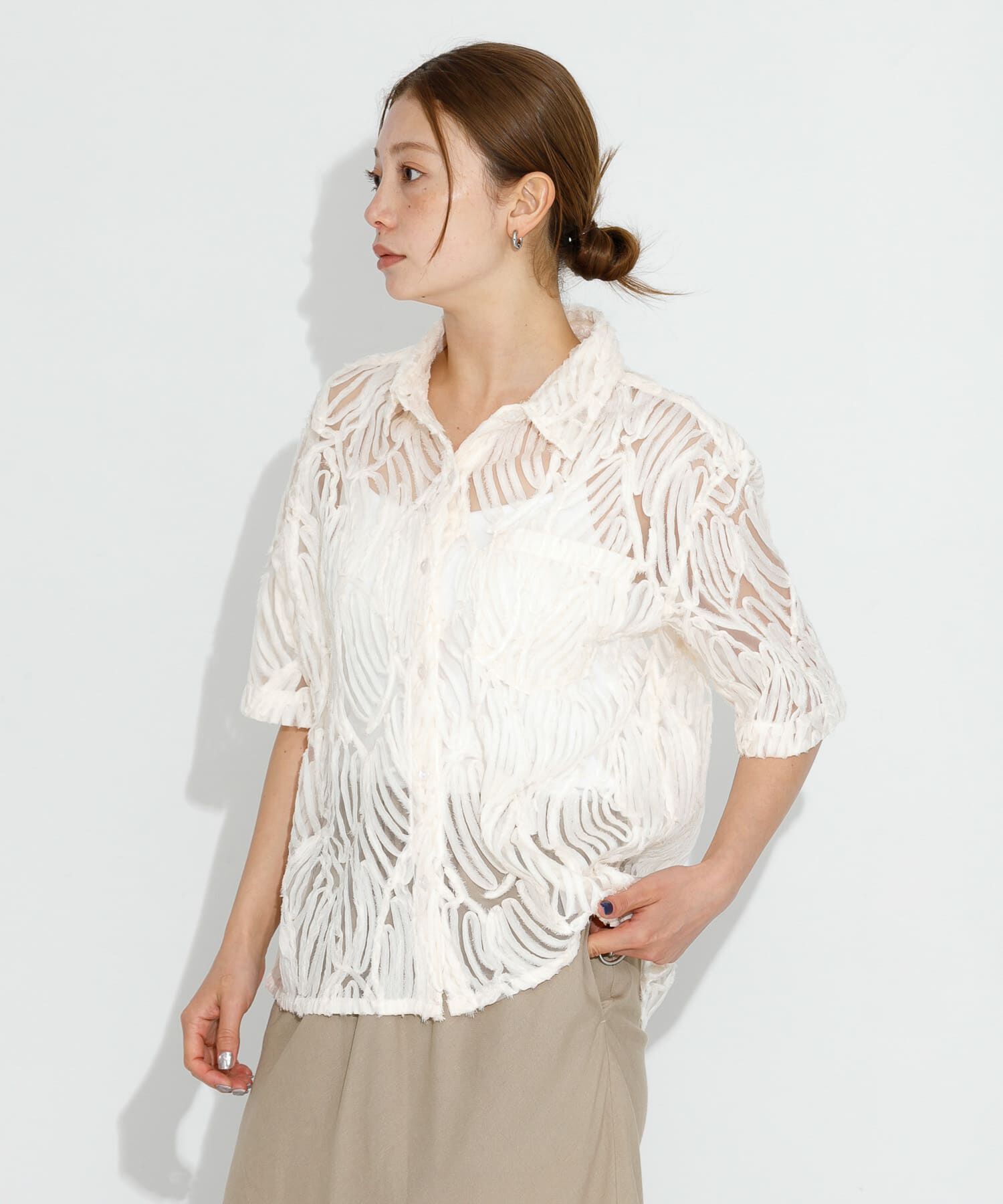 Sonny Label 「テープレース半袖シャツ」|シャツ・ブラウス|