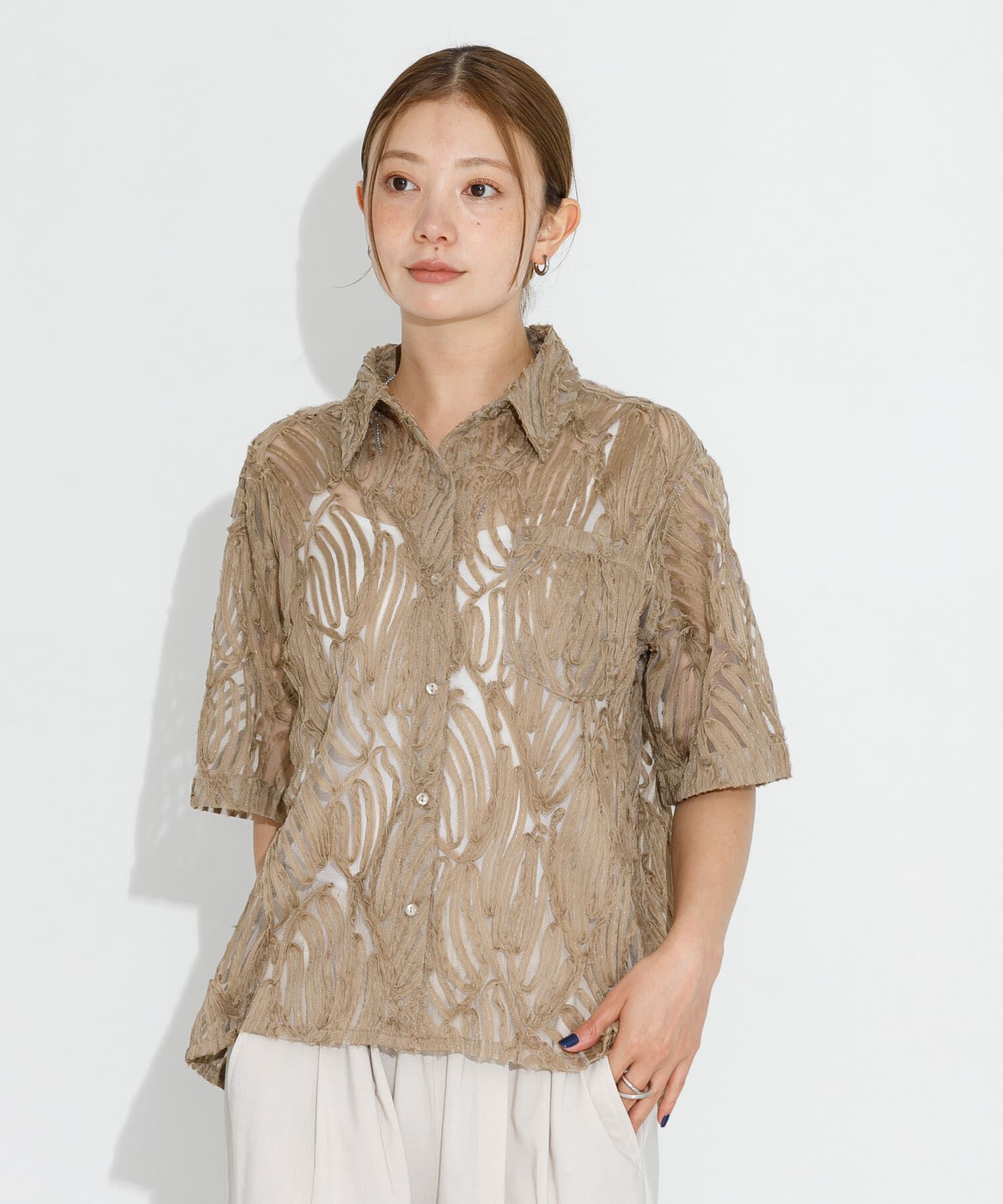 Sonny Label 「テープレース半袖シャツ」|シャツ・ブラウス|