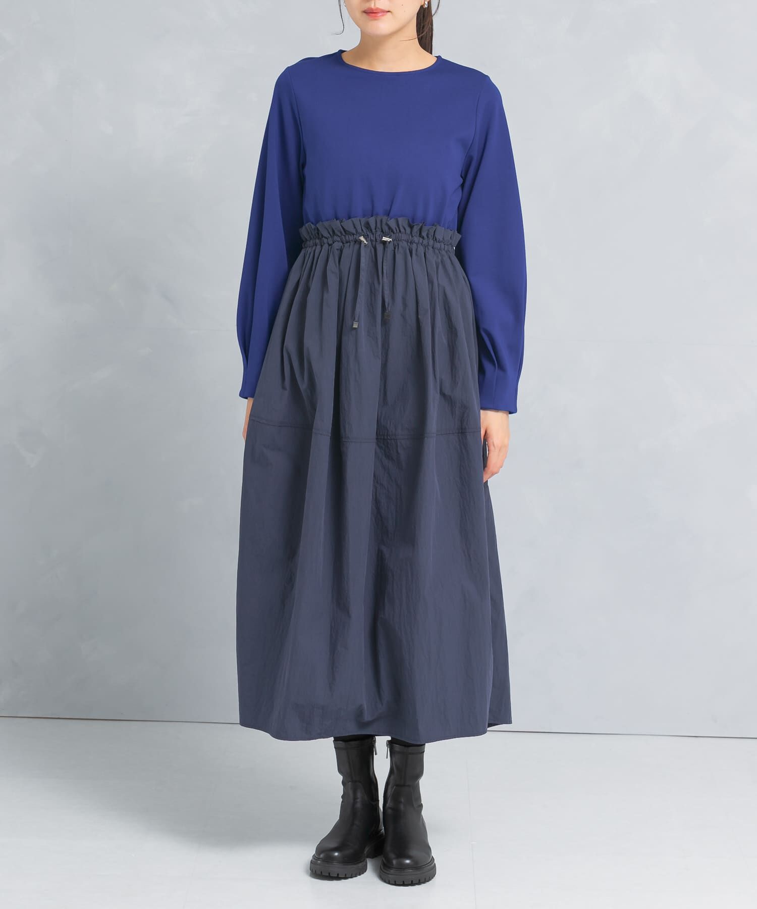 URBAN RESEARCH ROSSO「ドッキングウエストドロストワンピース」|ワンピース|