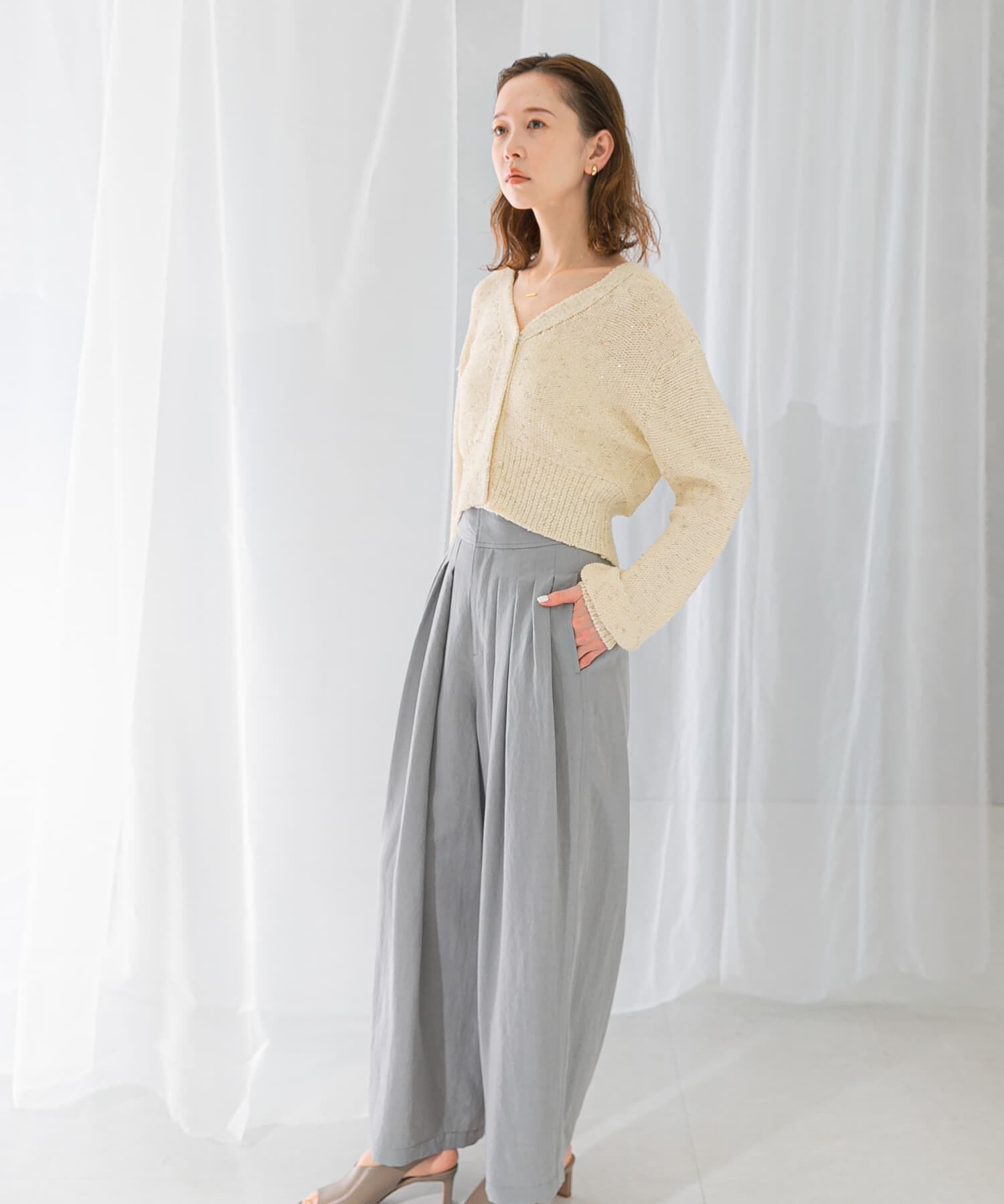 URBAN RESEARCH ROSSO「ラメミックスショートカーディガン」|カーディガン|