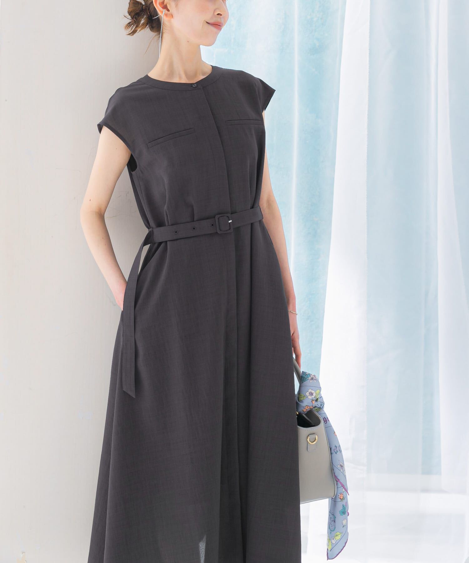 URBAN RESEARCH ROSSO「『UR TECH DRYLUXE』ポケットデザインワンピース」|ワンピース|