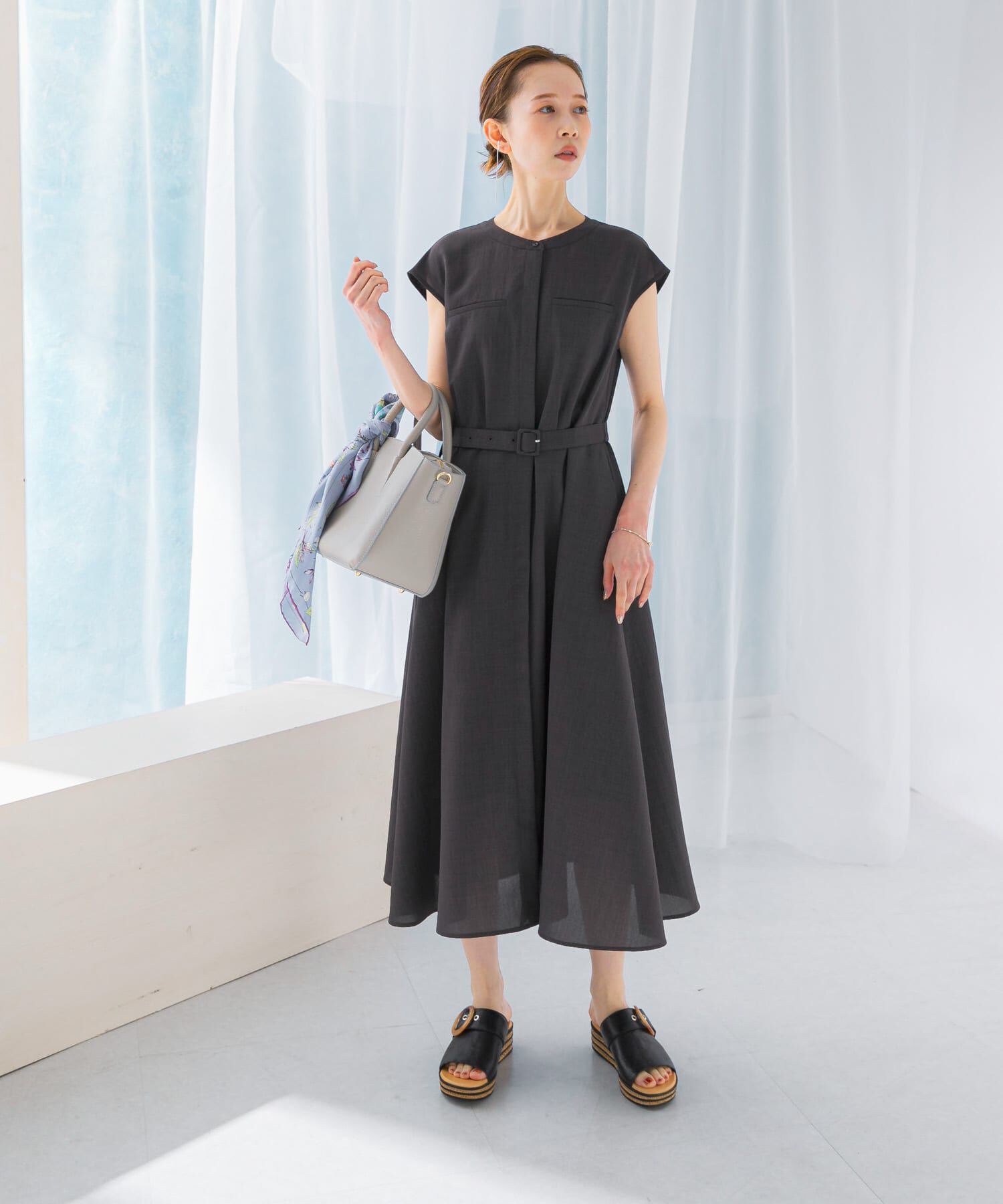 URBAN RESEARCH ROSSO「『UR TECH DRYLUXE』ポケットデザインワンピース」|ワンピース|