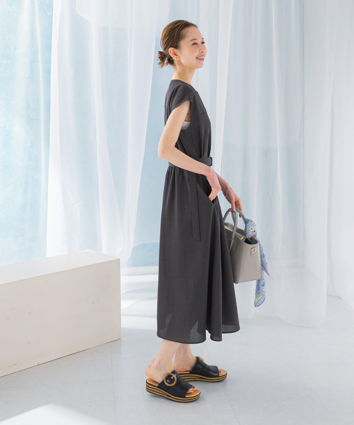 URBAN RESEARCH ROSSO「『UR TECH DRYLUXE』ポケットデザインワンピース」|ワンピース|