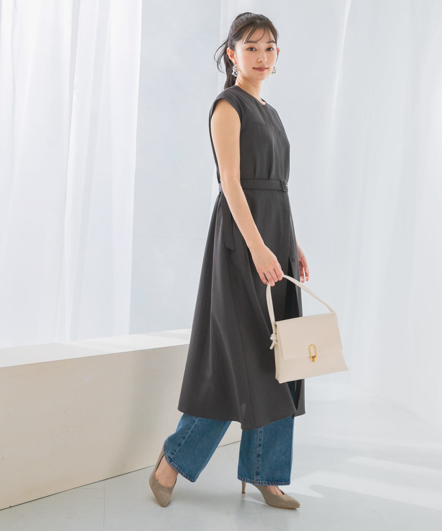 URBAN RESEARCH ROSSO「『UR TECH DRYLUXE』ポケットデザインワンピース」|ワンピース|