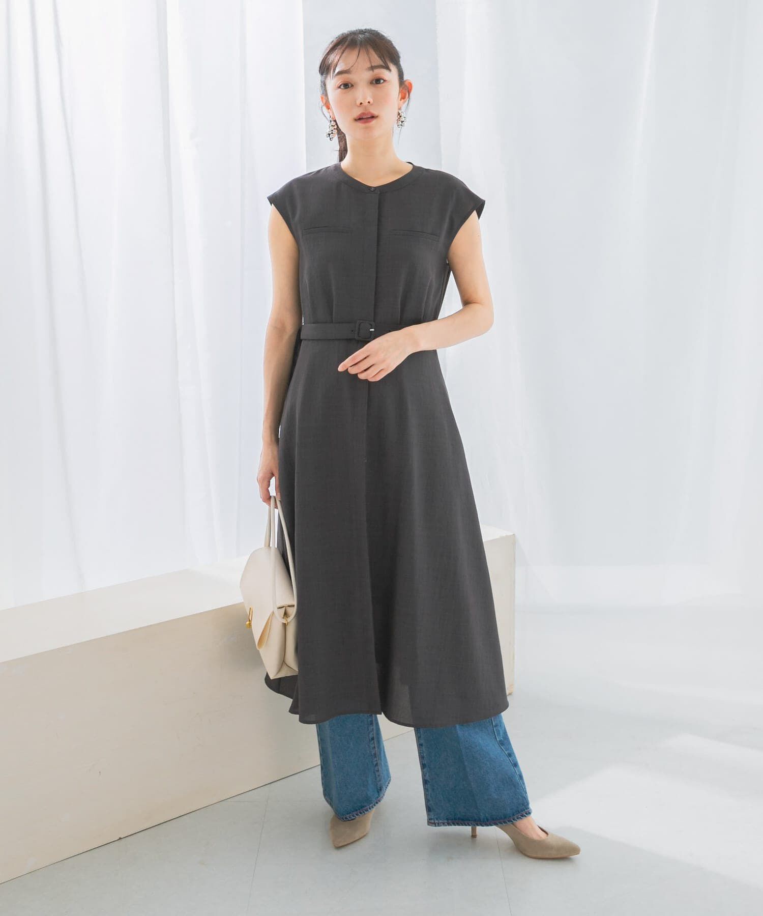 URBAN RESEARCH ROSSO「『UR TECH DRYLUXE』ポケットデザインワンピース」|ワンピース|