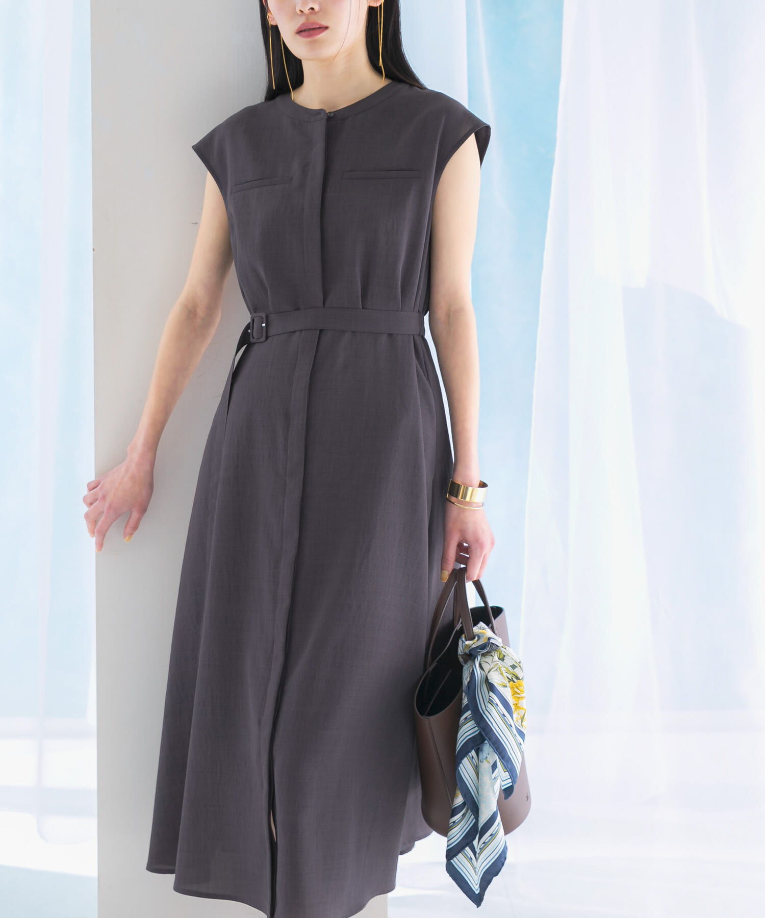 URBAN RESEARCH ROSSO「『UR TECH DRYLUXE』ポケットデザインワンピース」|ワンピース|