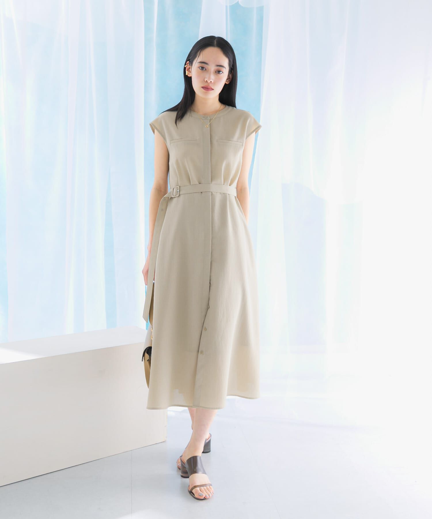 URBAN RESEARCH ROSSO「『UR TECH DRYLUXE』ポケットデザインワンピース」|ワンピース|