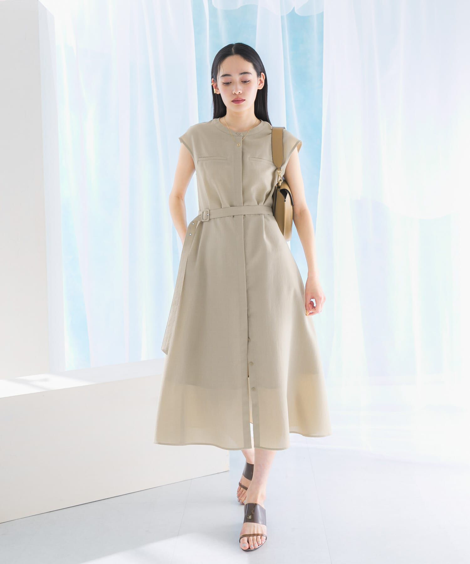 URBAN RESEARCH ROSSO「『UR TECH DRYLUXE』ポケットデザインワンピース」|ワンピース|