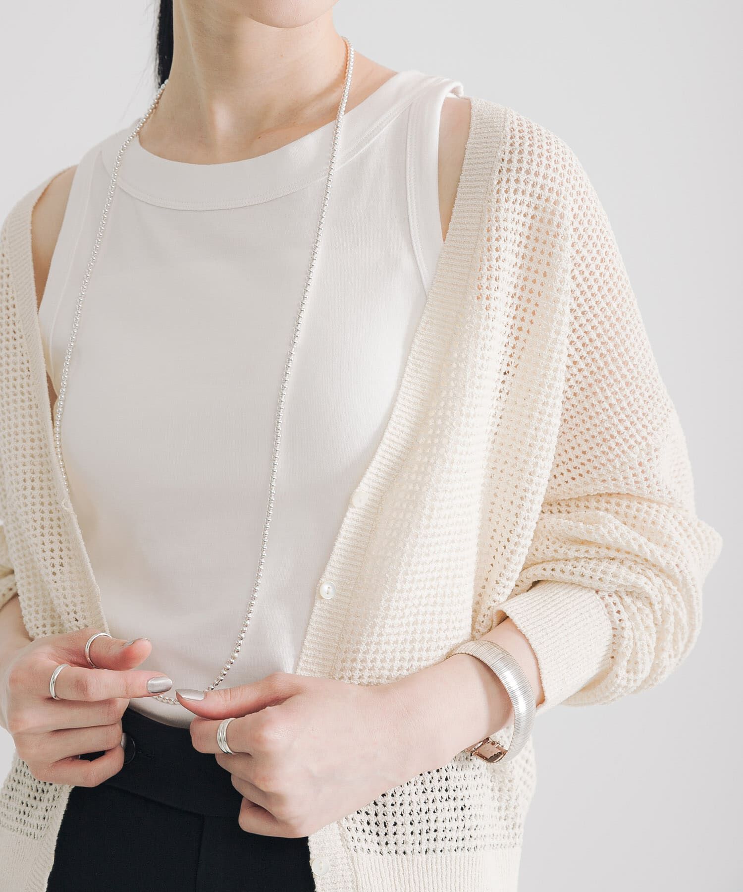 URBAN RESEARCH「ブークレメッシュニットカーディガン」|カーディガン|