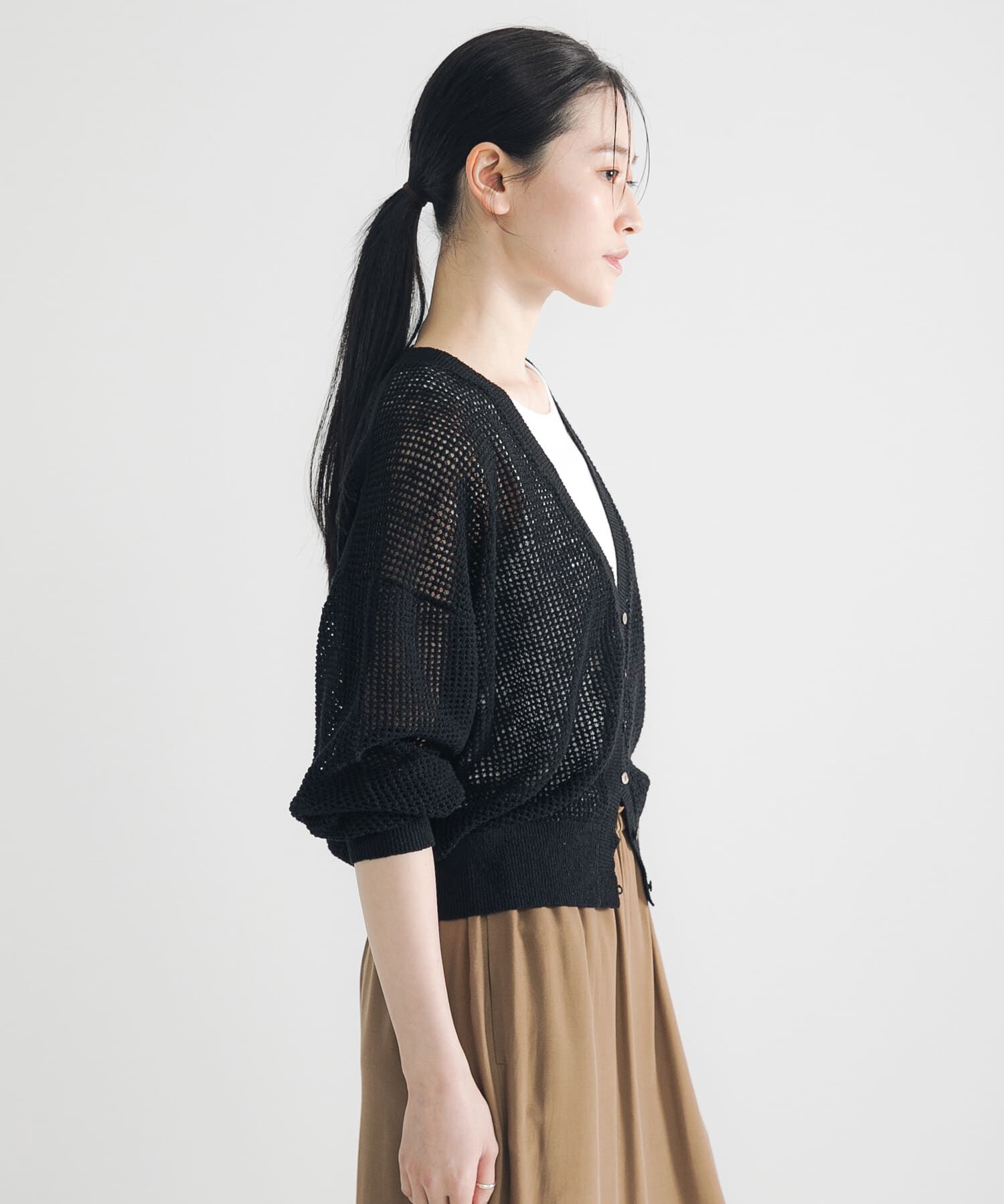 URBAN RESEARCH「ブークレメッシュニットカーディガン」|カーディガン|