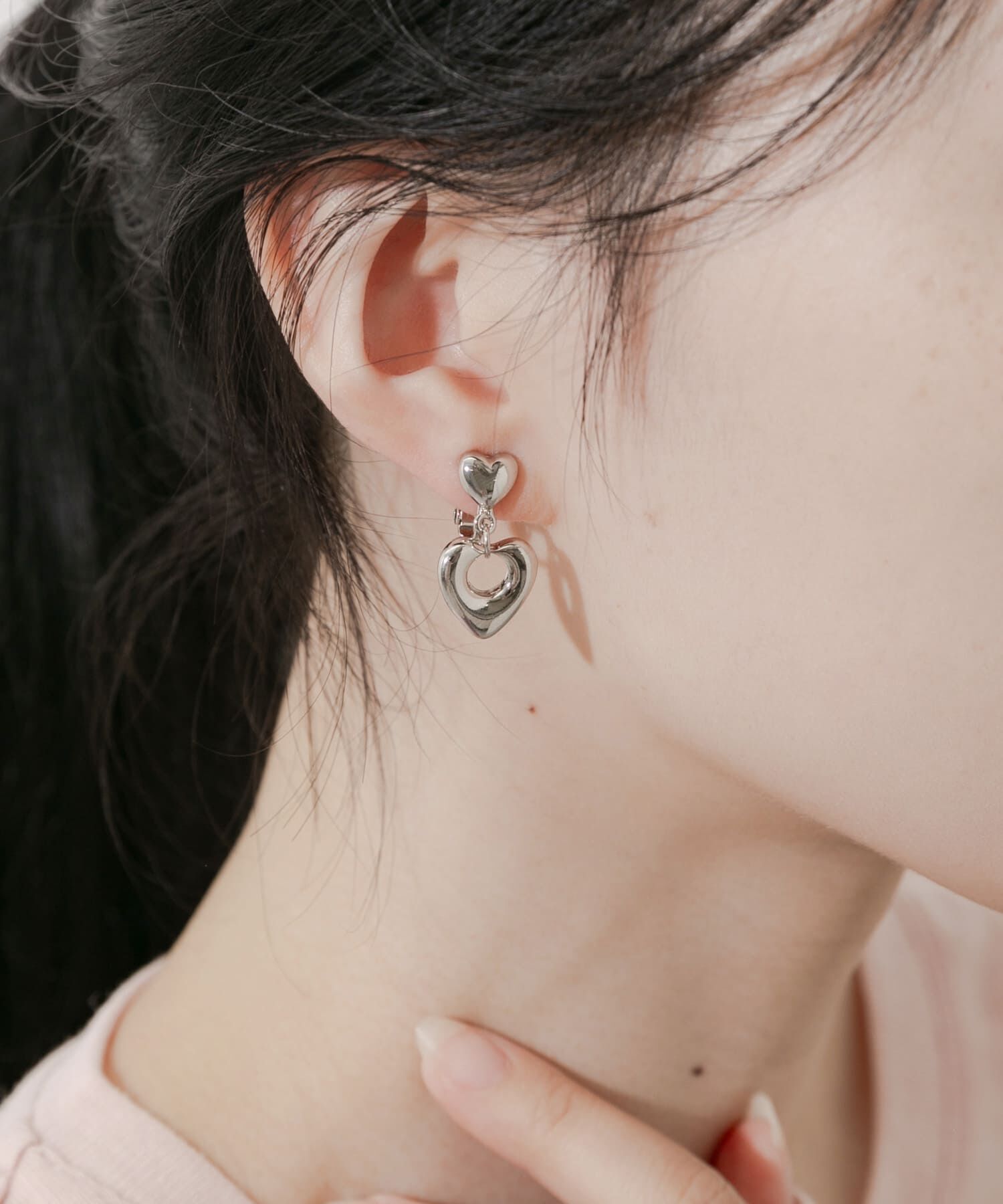 SMELLY「メタルハートイヤリング」|イヤリング|