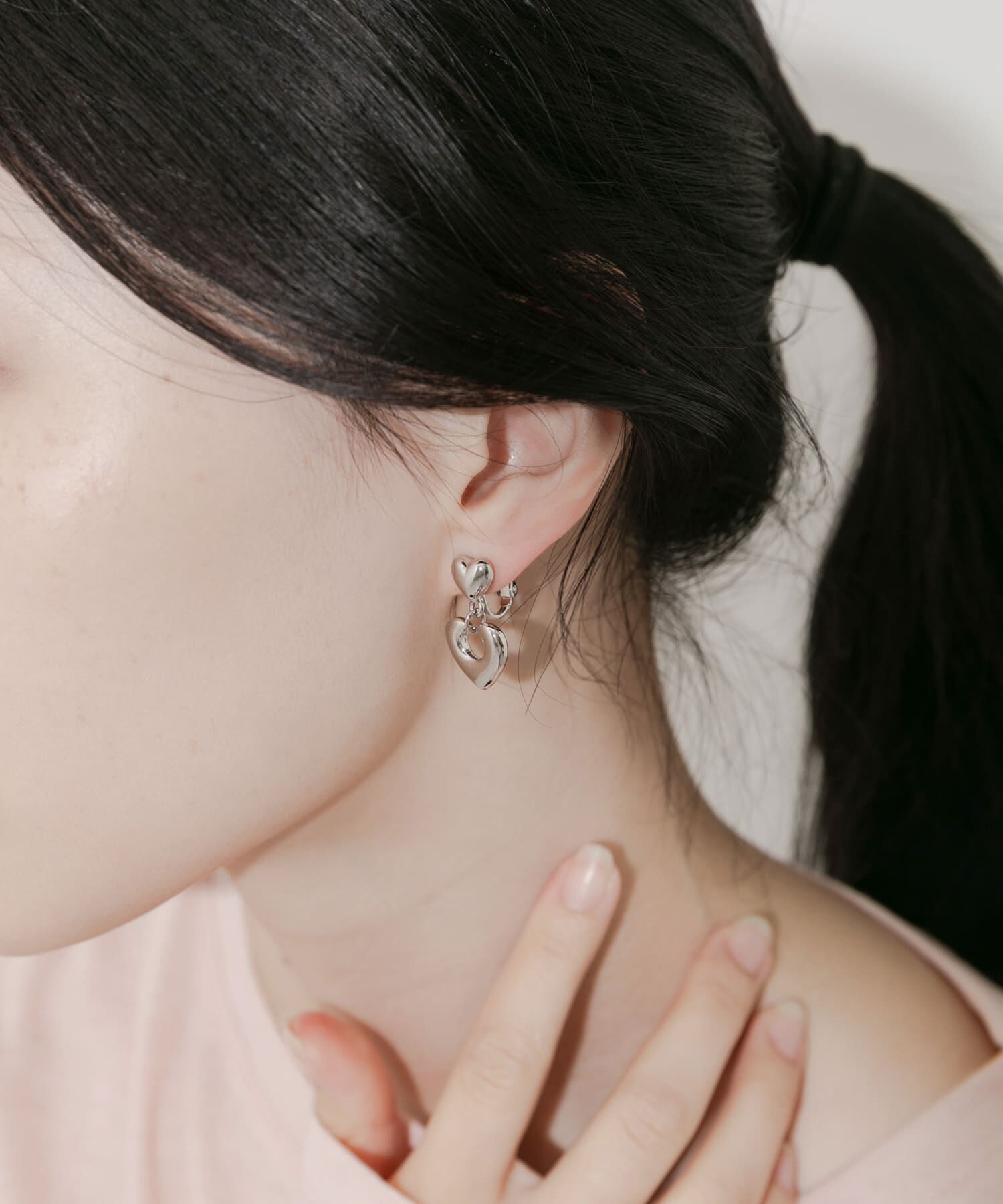 SMELLY「メタルハートイヤリング」|イヤリング|