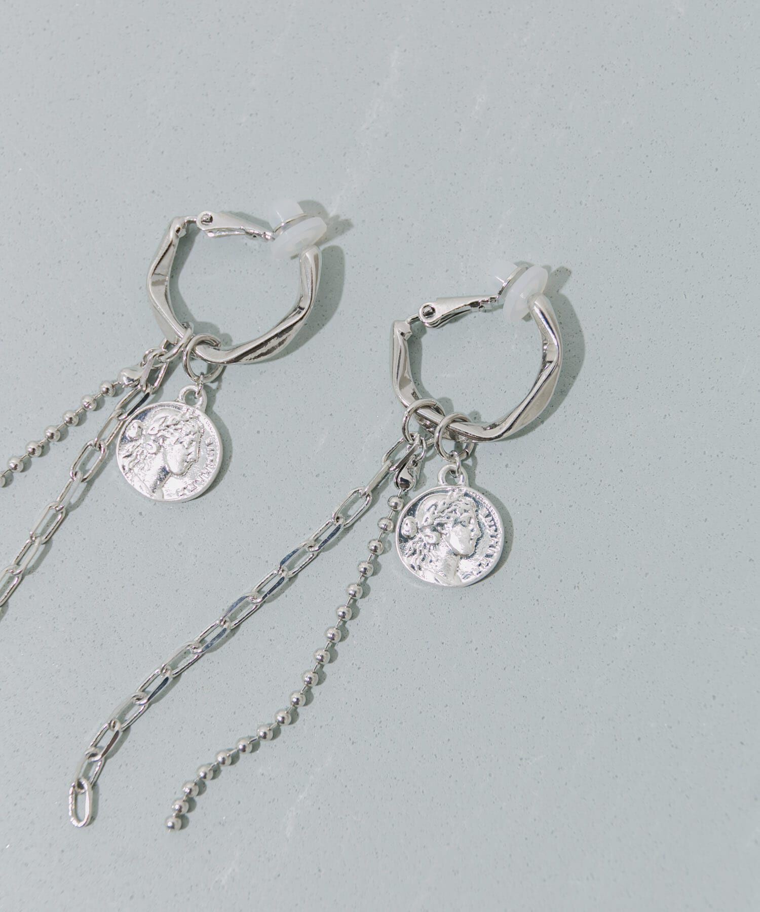 SMELLY「コインチェーンフープイヤリング」|イヤリング|