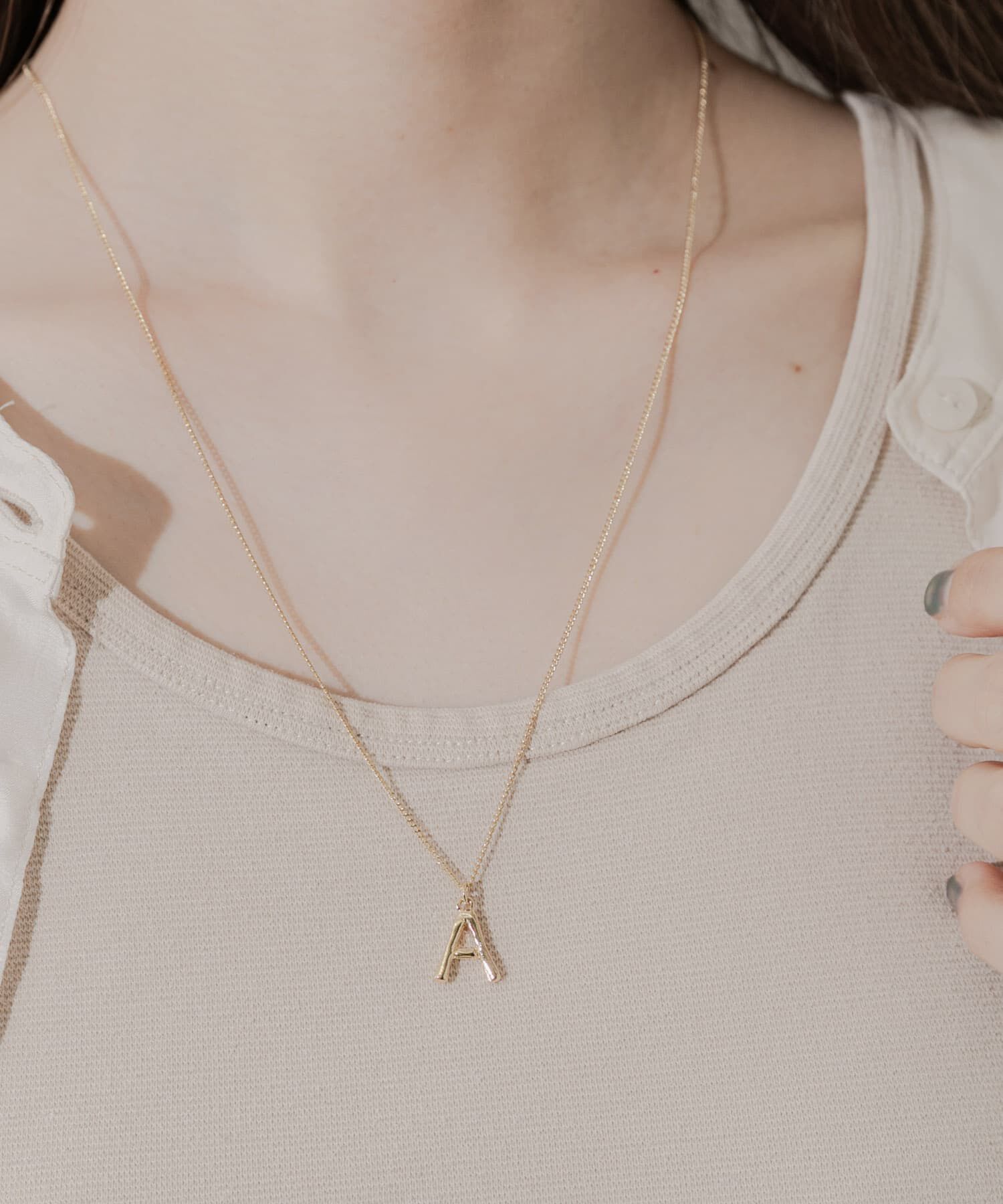 SMELLY「イニシャルワントップネックレス」|ネックレス|