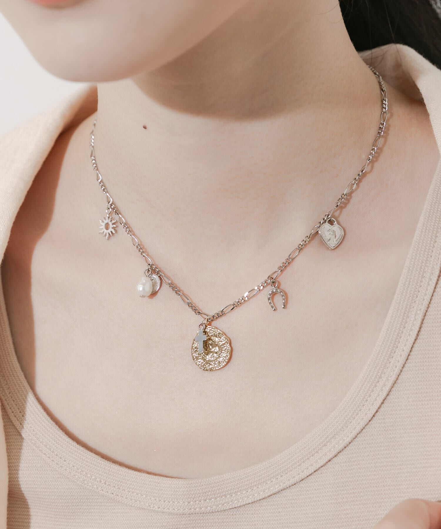 SMELLY「ミックスチャームネックレス」|ネックレス|