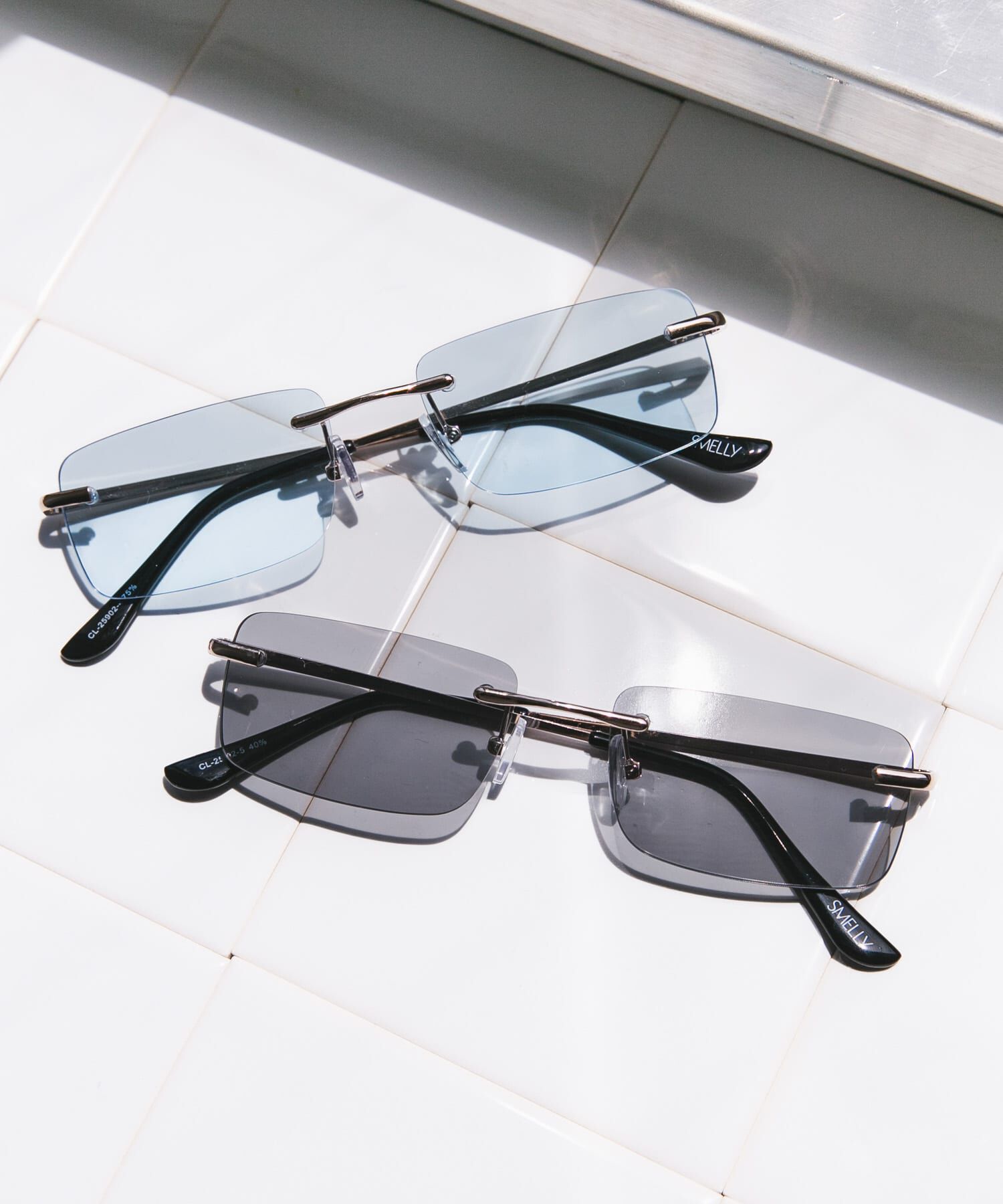 SMELLY「リムレスカラーサングラス」|メガネ|