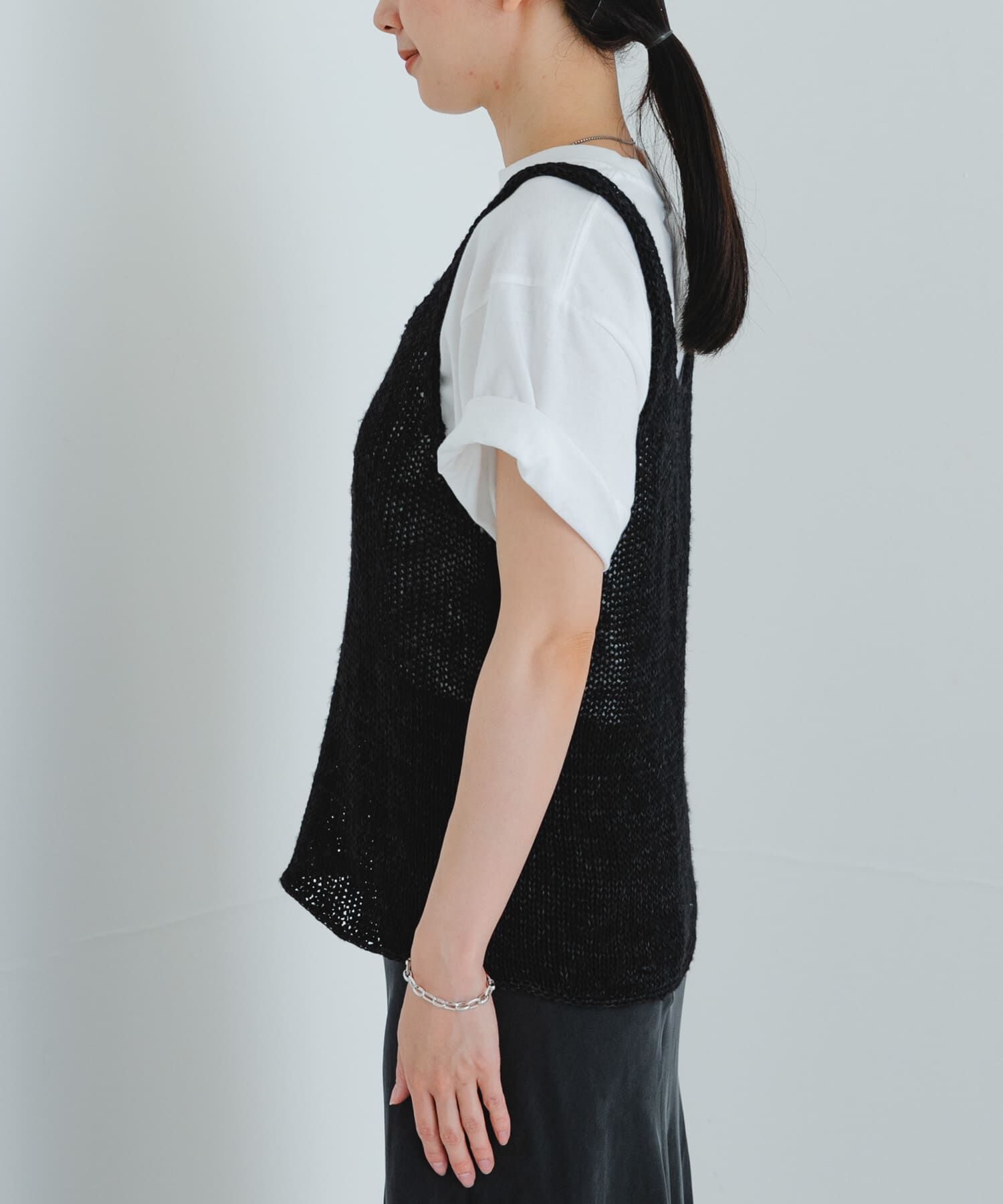 URBAN RESEARCH「リネン混ノースリーブニット」|ニット・セーター|