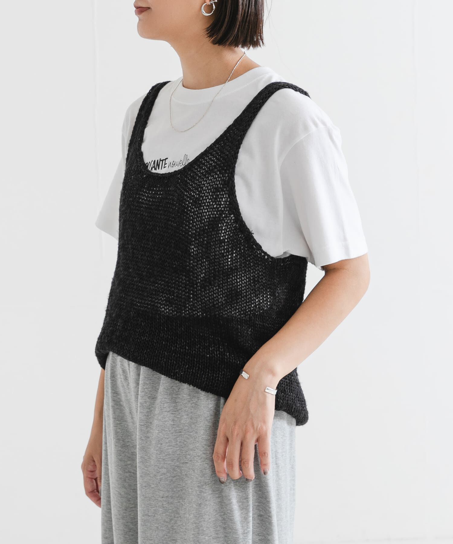 URBAN RESEARCH「リネン混ノースリーブニット」|ニット・セーター|