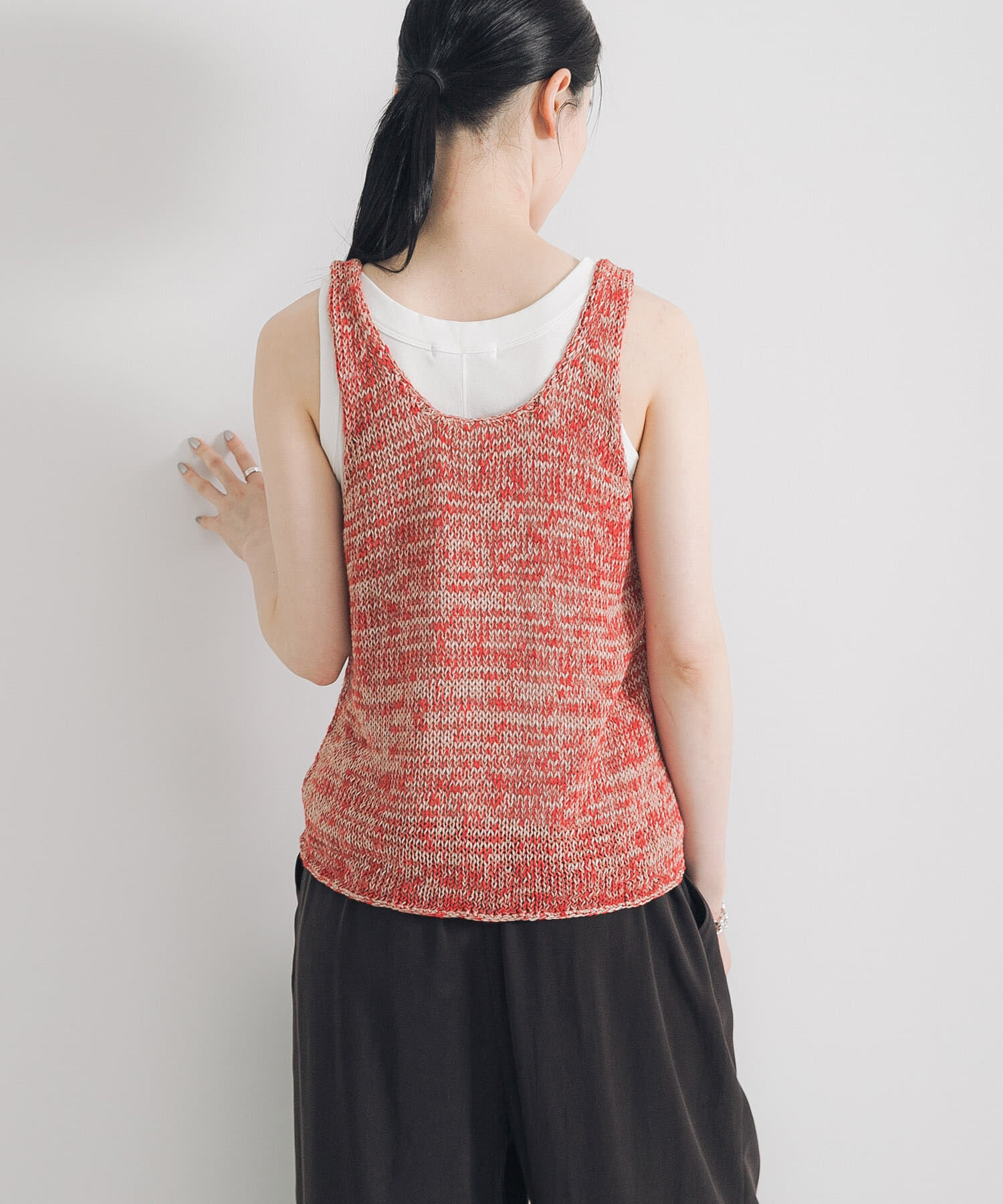 URBAN RESEARCH「リネン混ノースリーブニット」|ニット・セーター|