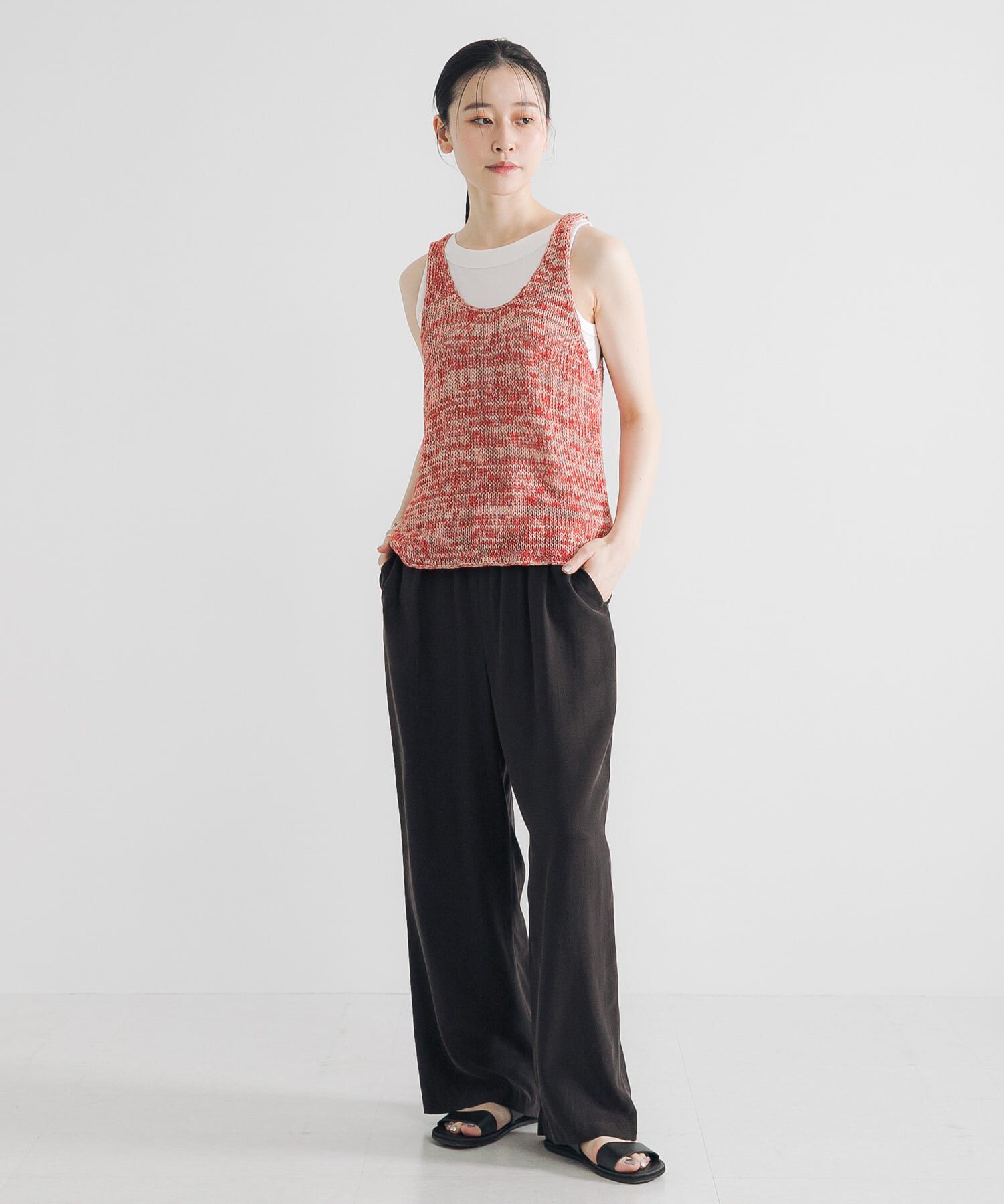 URBAN RESEARCH「リネン混ノースリーブニット」|ニット・セーター|