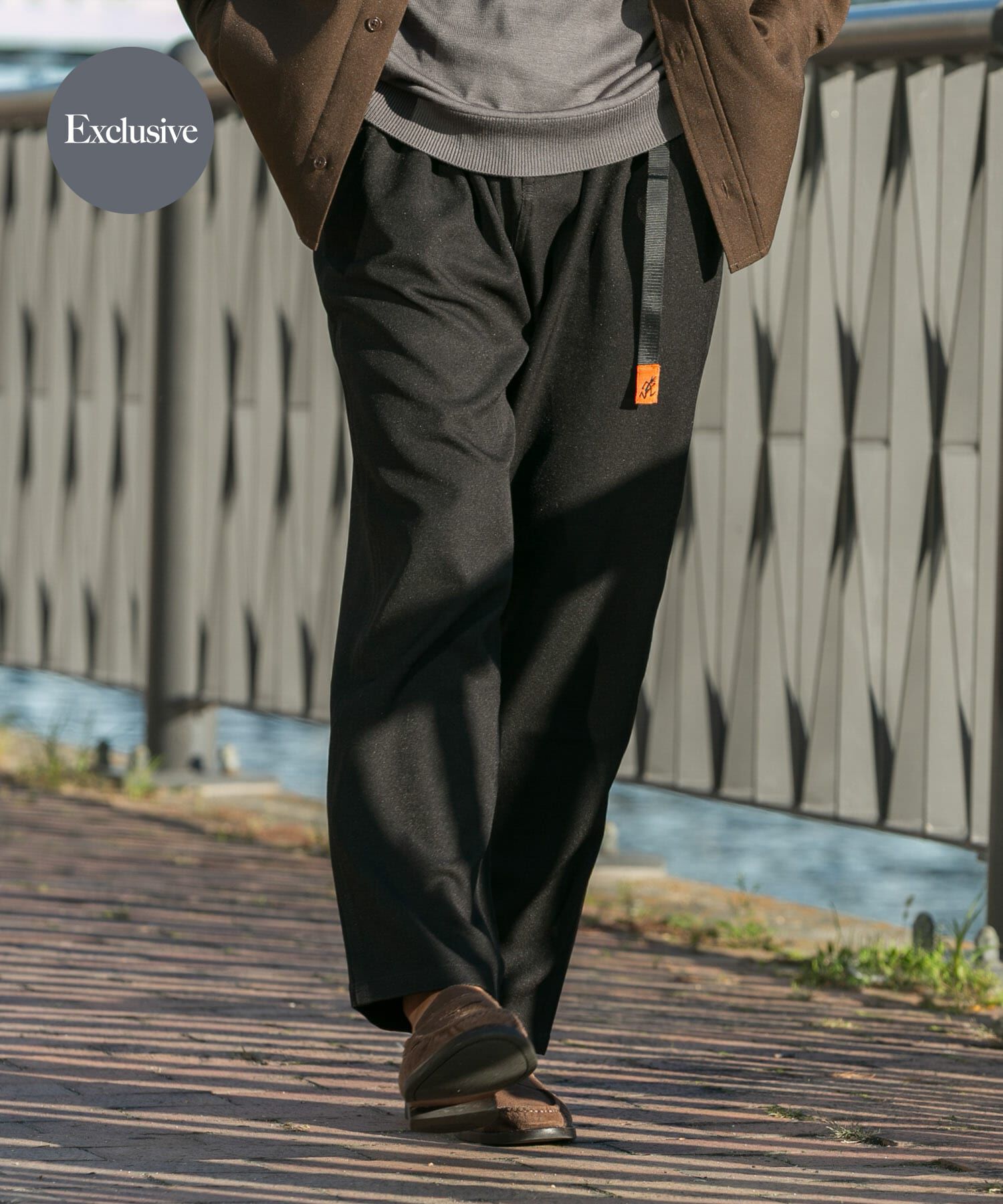 URBAN RESEARCH ROSSO「『別注』Gramicci　ウォッシャブルウォームワンタックパンツ」|その他|ブラック