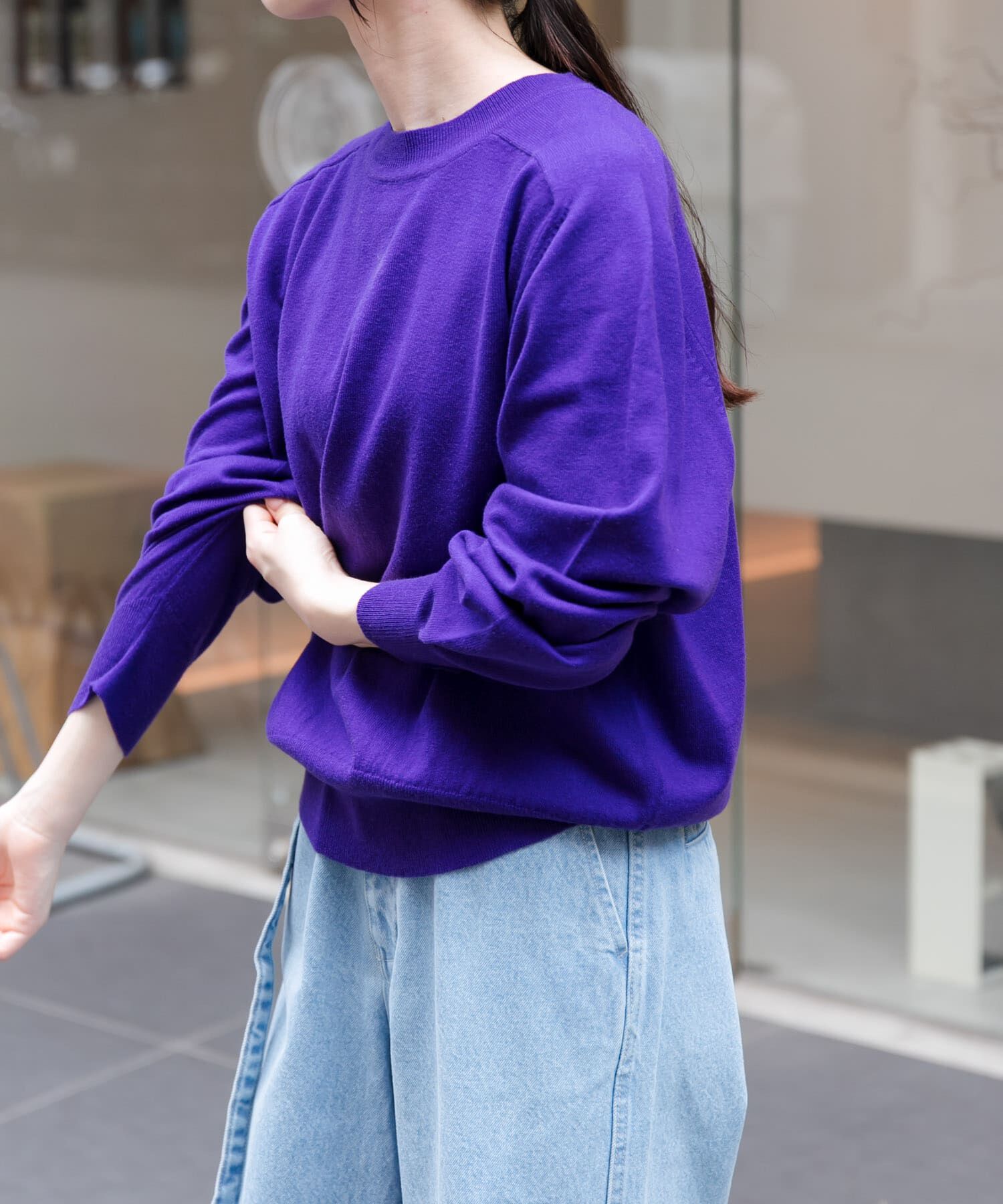 URBAN RESEARCH DOORS「FORK&SPOON　コットンウールクルーネックニット」|ニット・セーター|