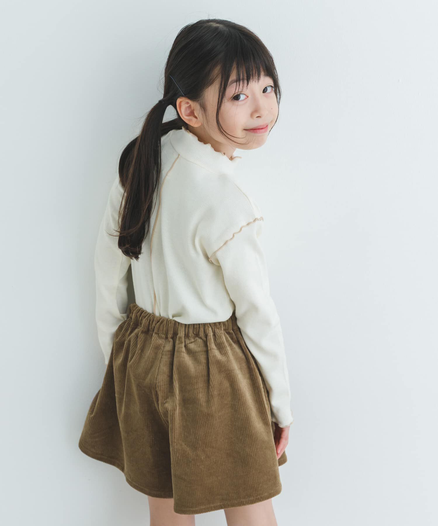 URBAN RESEARCH DOORS「『WEB/一部店舗限定サイズ』メローフリルリブハイネックTシャツ(KIDS)」|その他|