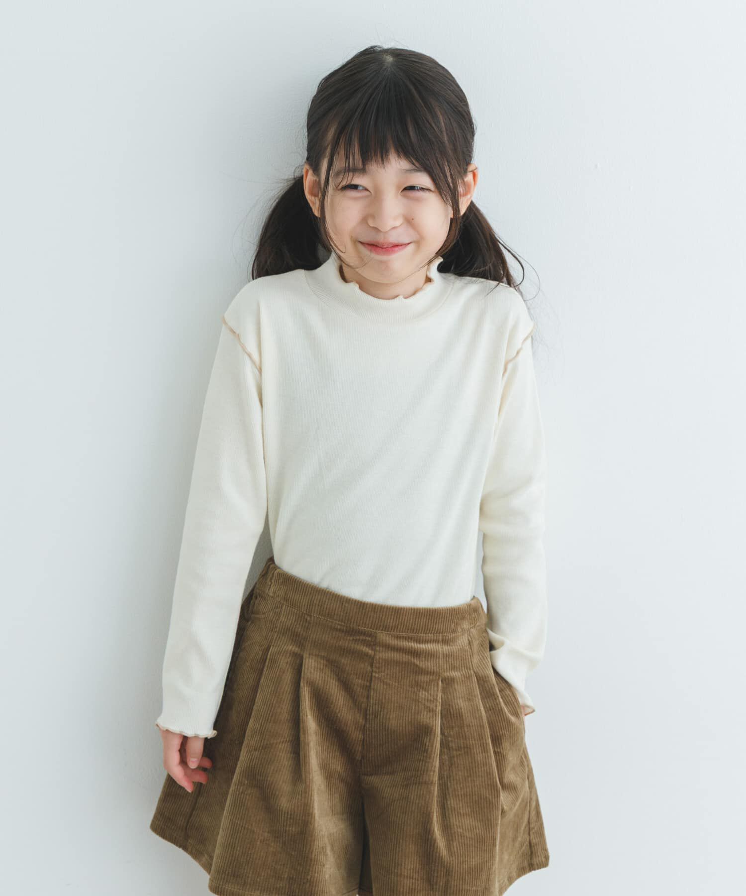 URBAN RESEARCH DOORS「『WEB/一部店舗限定サイズ』メローフリルリブハイネックTシャツ(KIDS)」|その他|