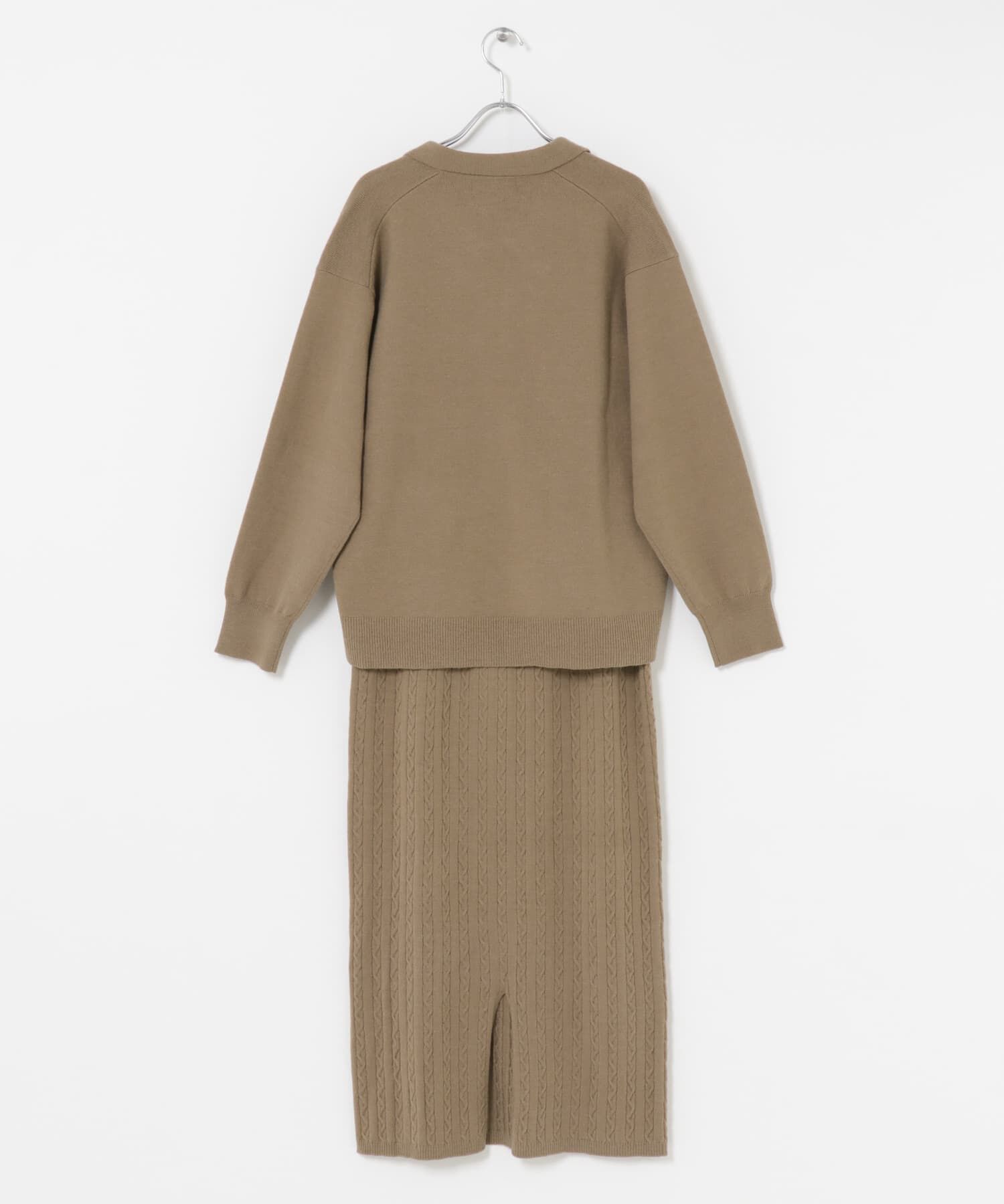 URBAN RESEARCH ROSSO「F by ROSSO　ウォッシャブル抗ピルニット+スカート」|ニット・セーター|