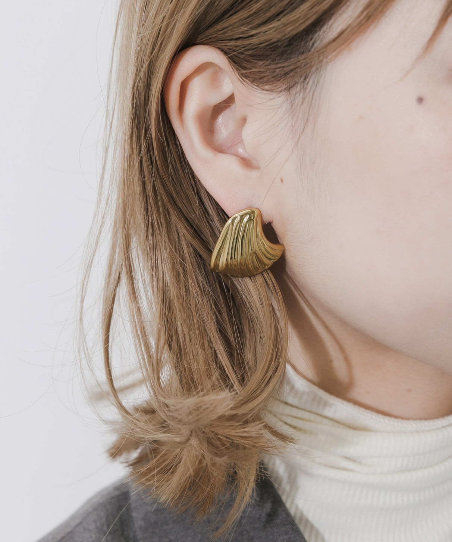 SMELLY「ステンレスシェルモチーフピアス」|ピアス|