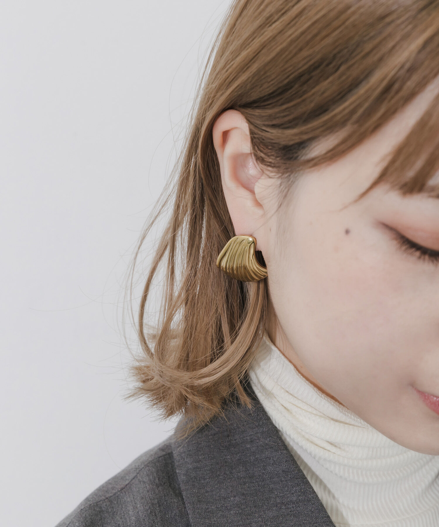 SMELLY「ステンレスシェルモチーフピアス」|ピアス|