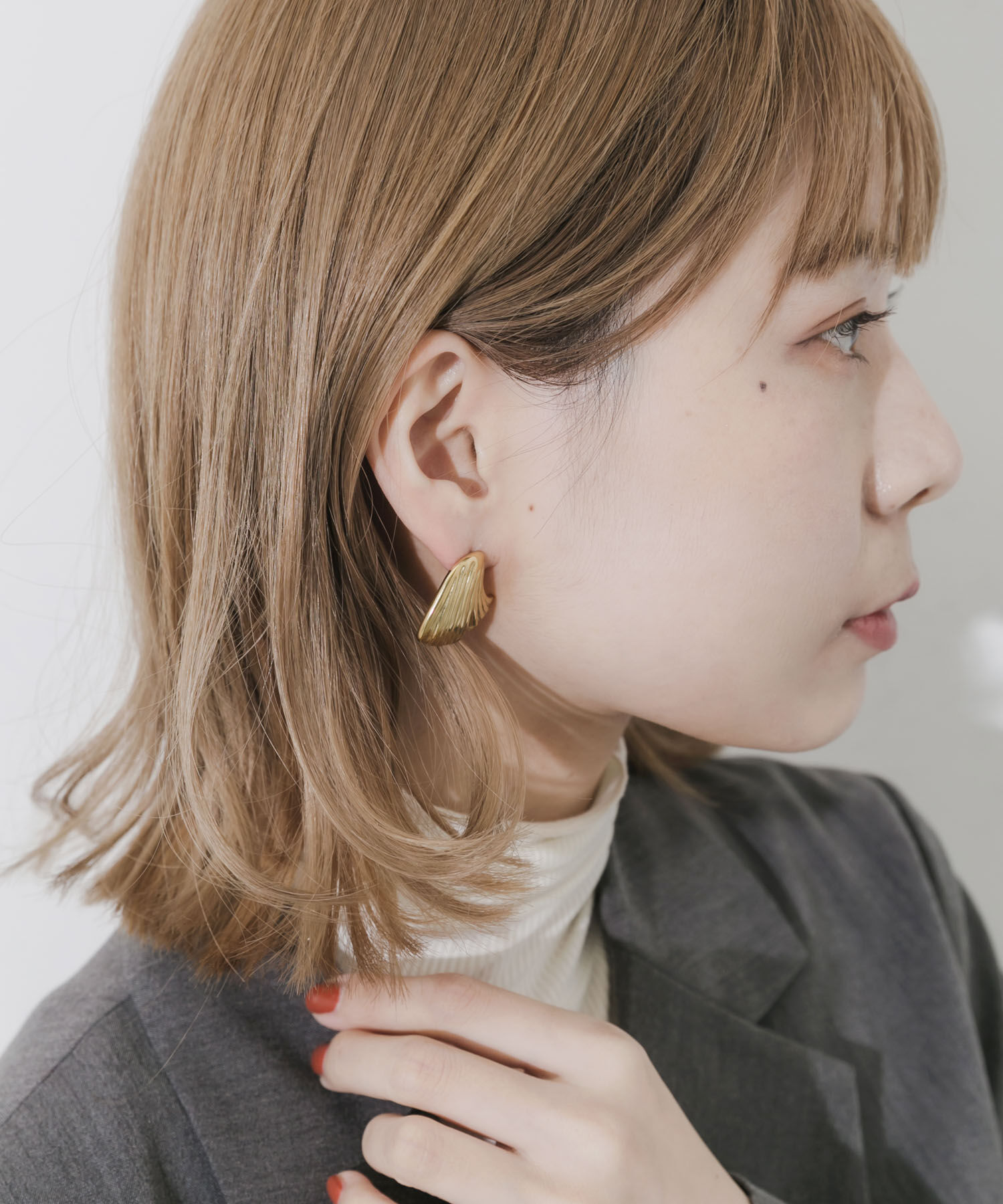 SMELLY「ステンレスシェルモチーフピアス」|ピアス|