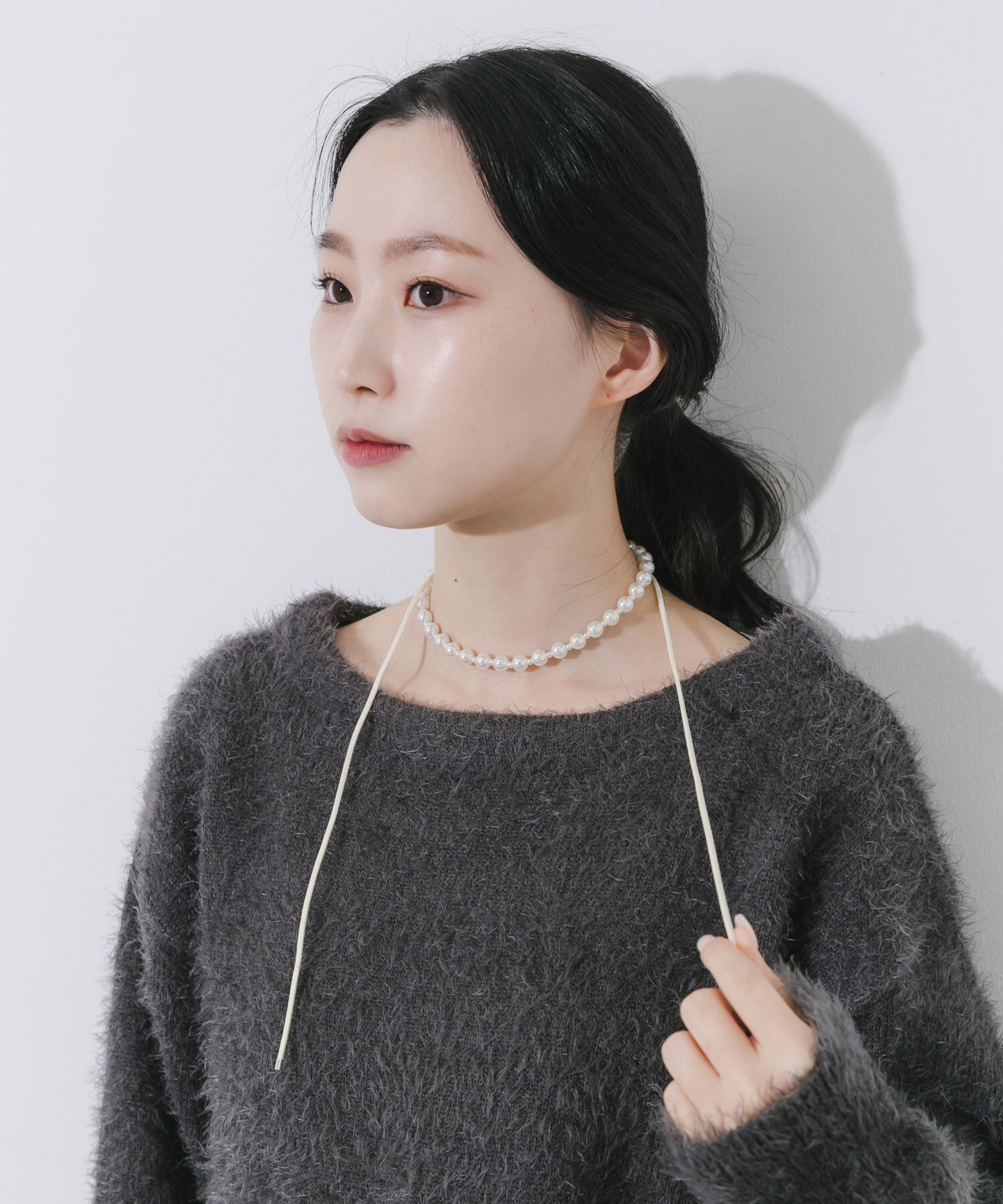 SMELLY「パールコードチョーカーネックレス」|ネックレス|