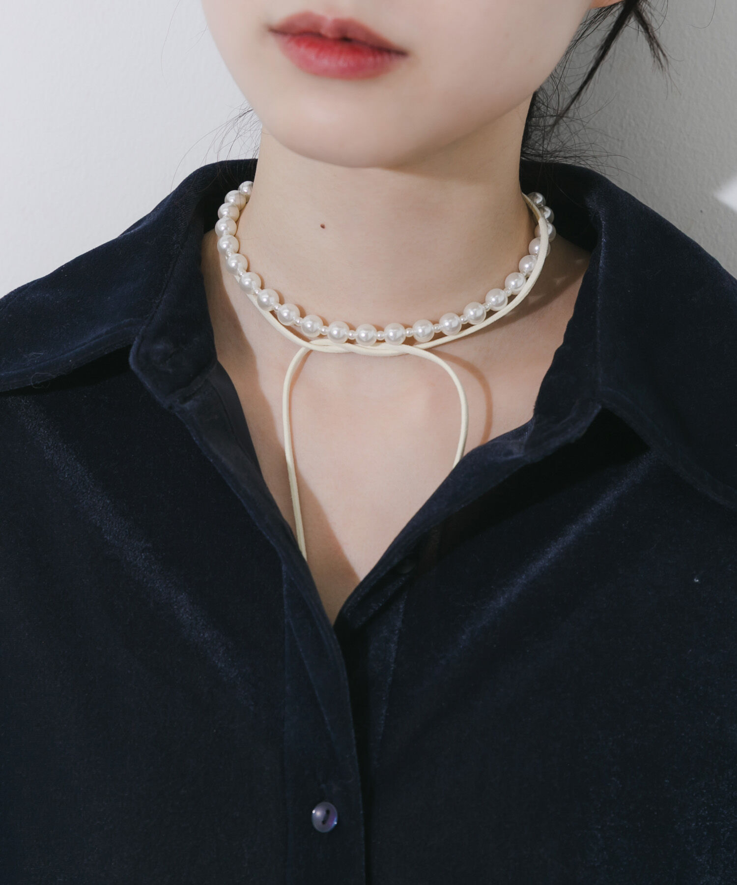 SMELLY「パールコードチョーカーネックレス」|ネックレス|