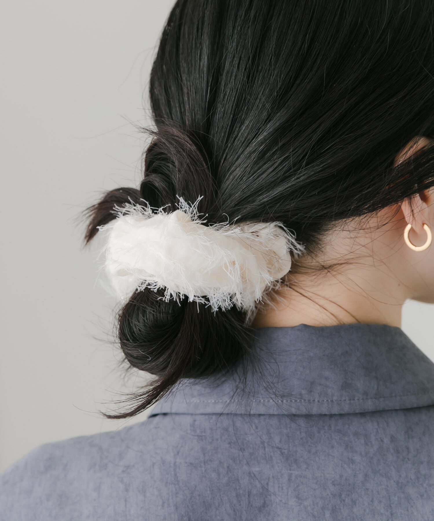 SMELLY「シアーフリンジシュシュ」|ヘアゴム・シュシュ|