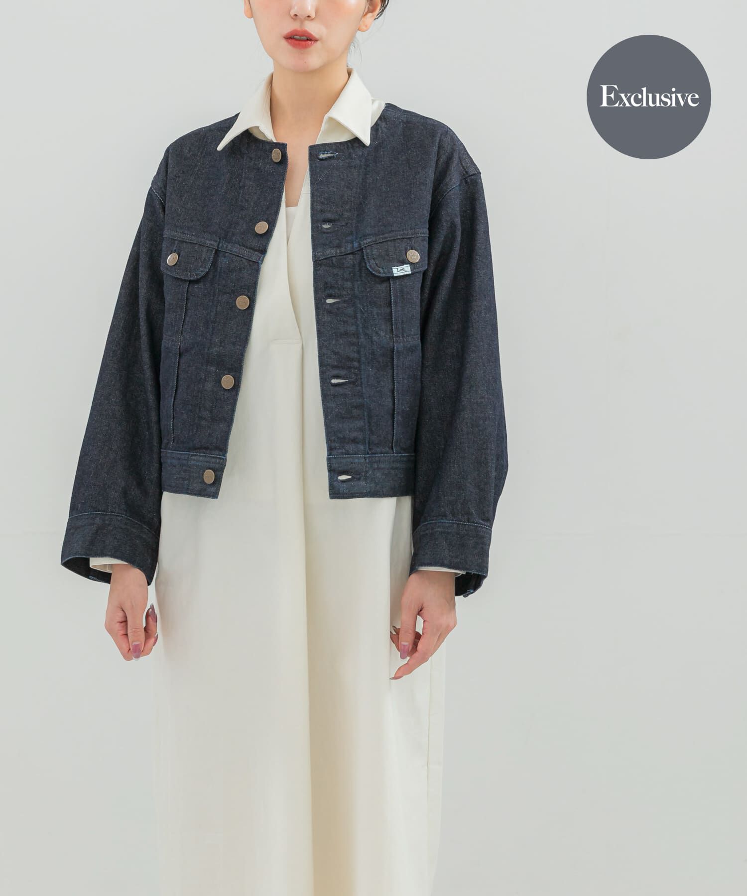 URBAN RESEARCH ROSSO「『別注』Lee101&times;ROSSO　NOCOLLAR SHORT JACKET」|デニムジャケット|ワンウォッシュ