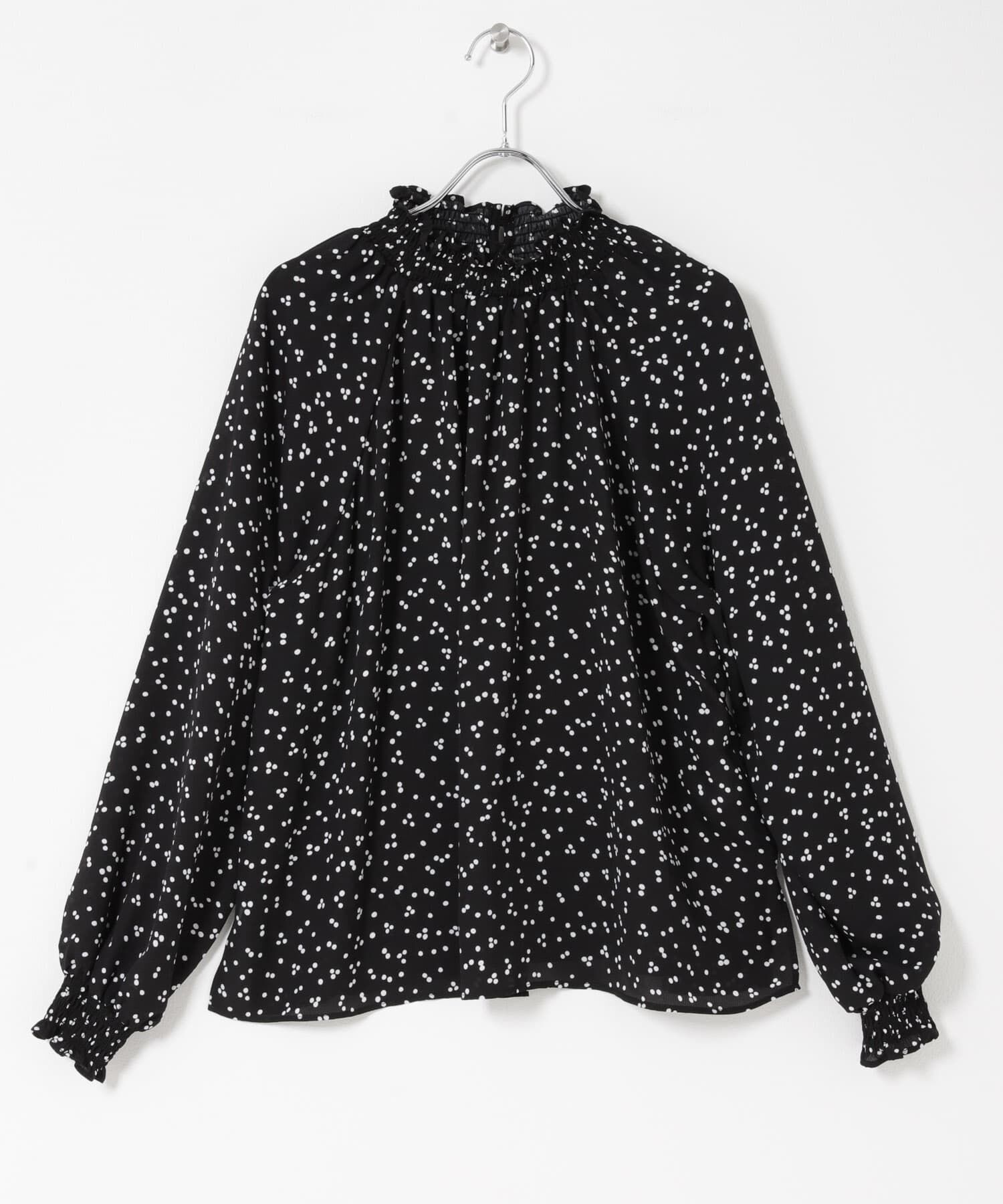 URBAN RESEARCH ROSSO「『WEB/一部店舗限定』ウォッシャブルランダムドットブラウス」|シャツ・ブラウス|