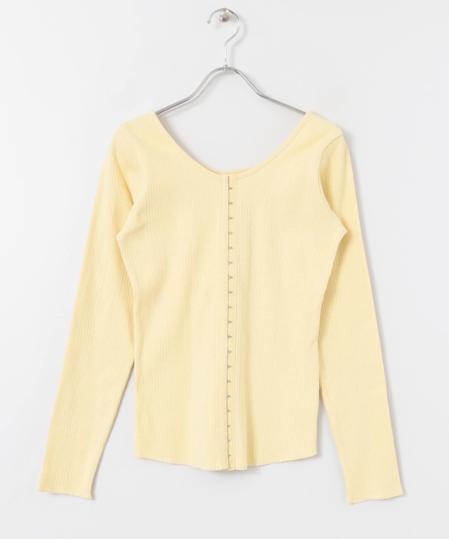  「フロントホックデザインカットソー」|Tシャツ・カットソー|