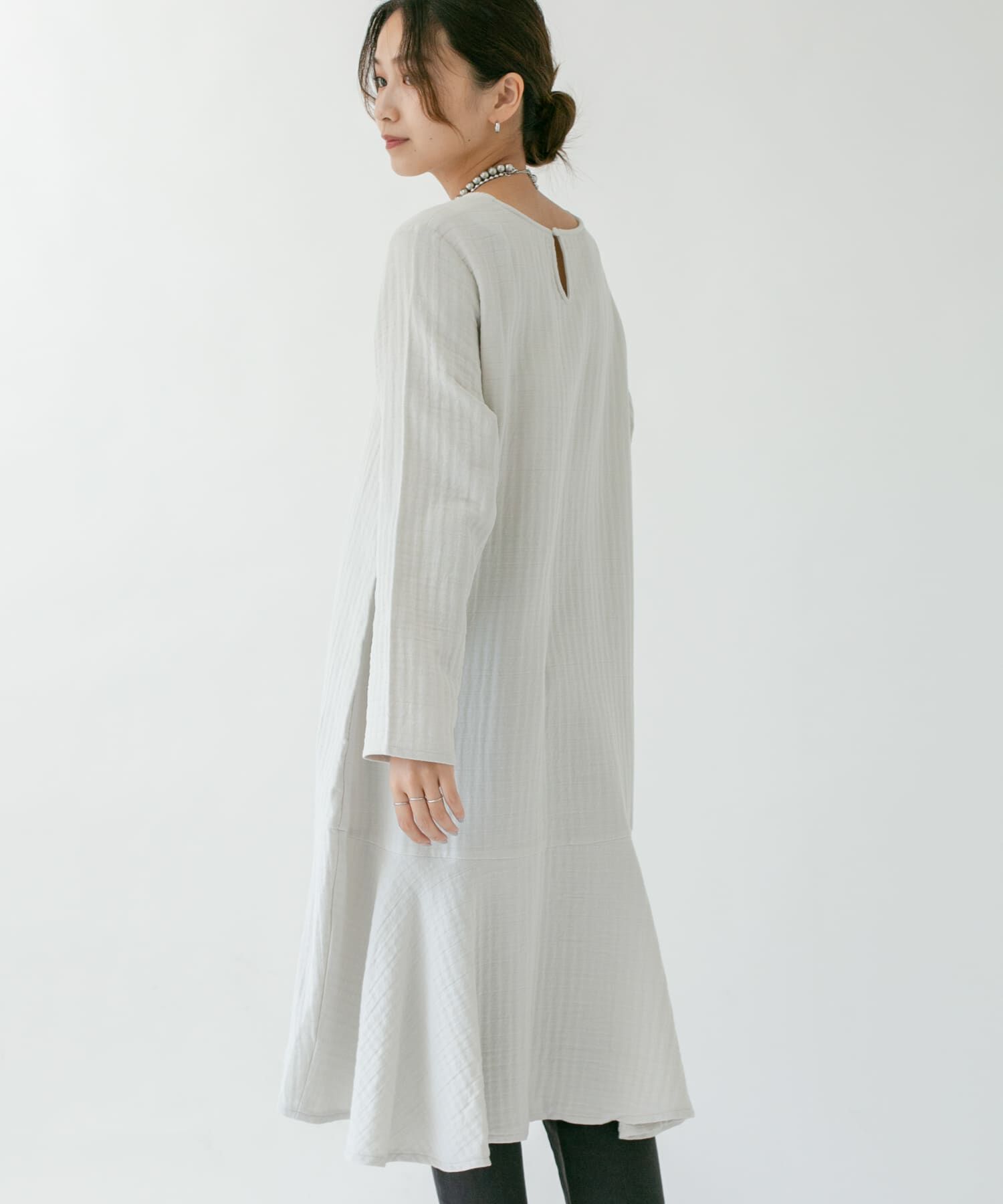  「ガーゼペプラムワンピース」|ワンピース|