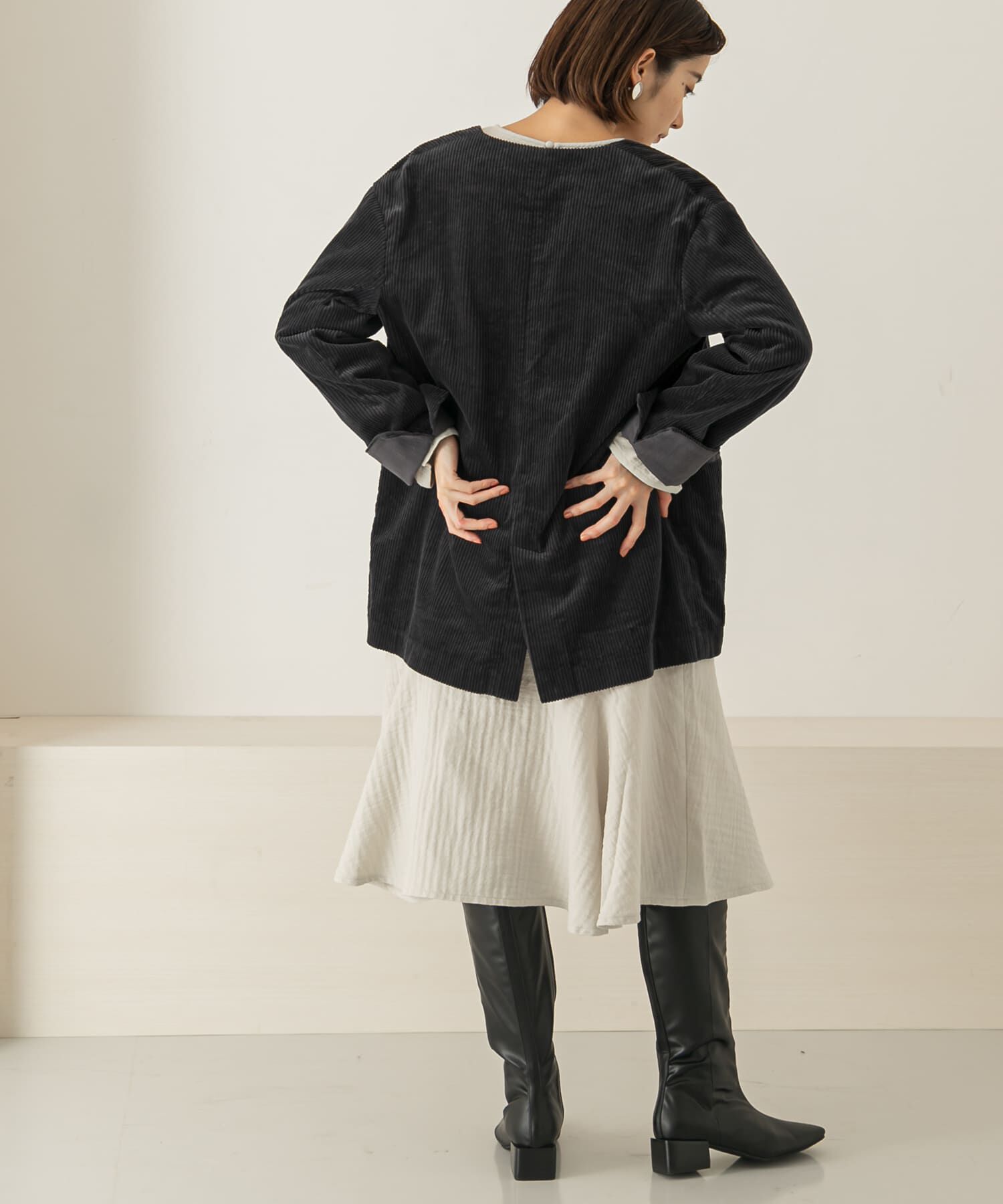  「ガーゼペプラムワンピース」|ワンピース|