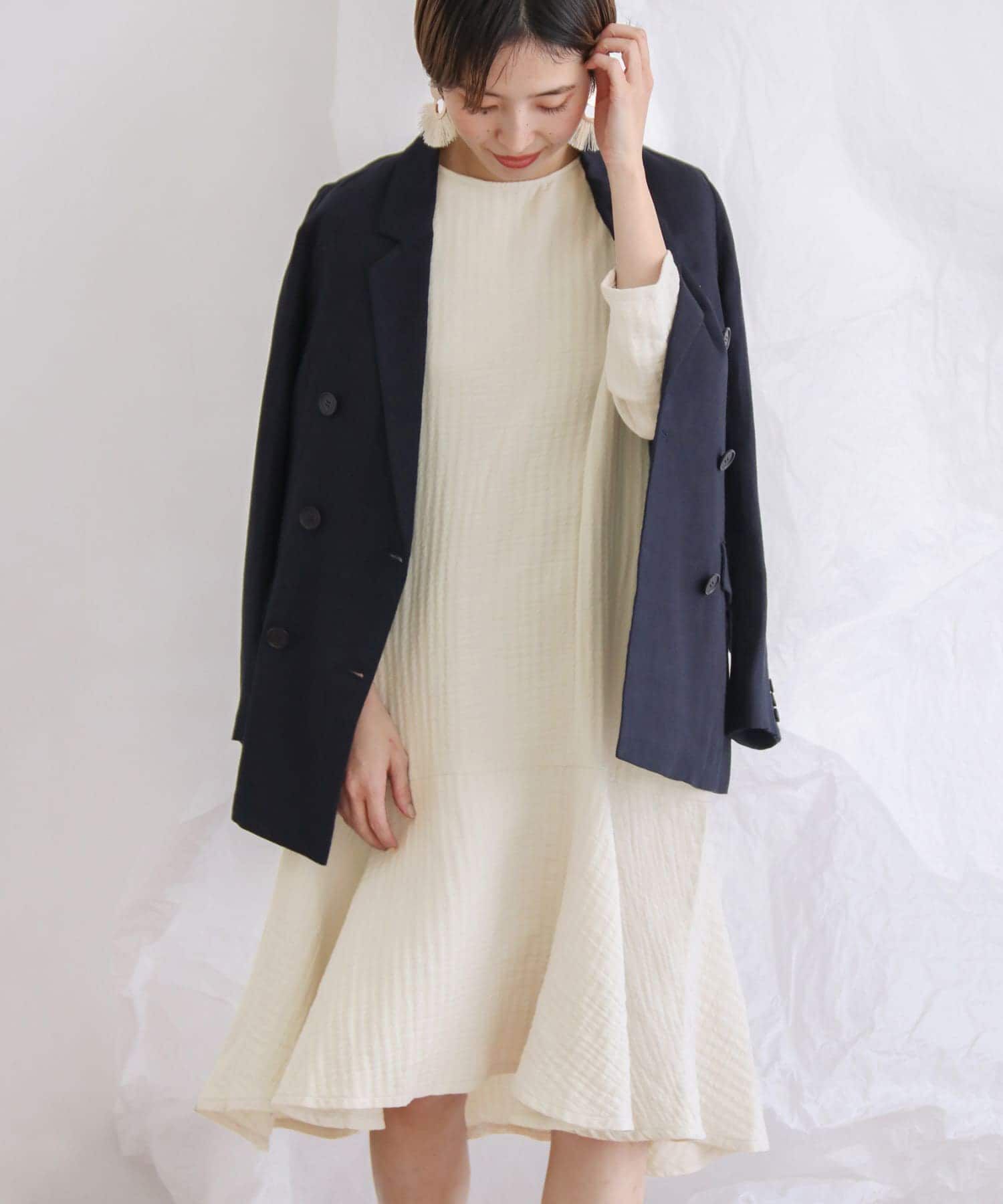  「ガーゼペプラムワンピース」|ワンピース|