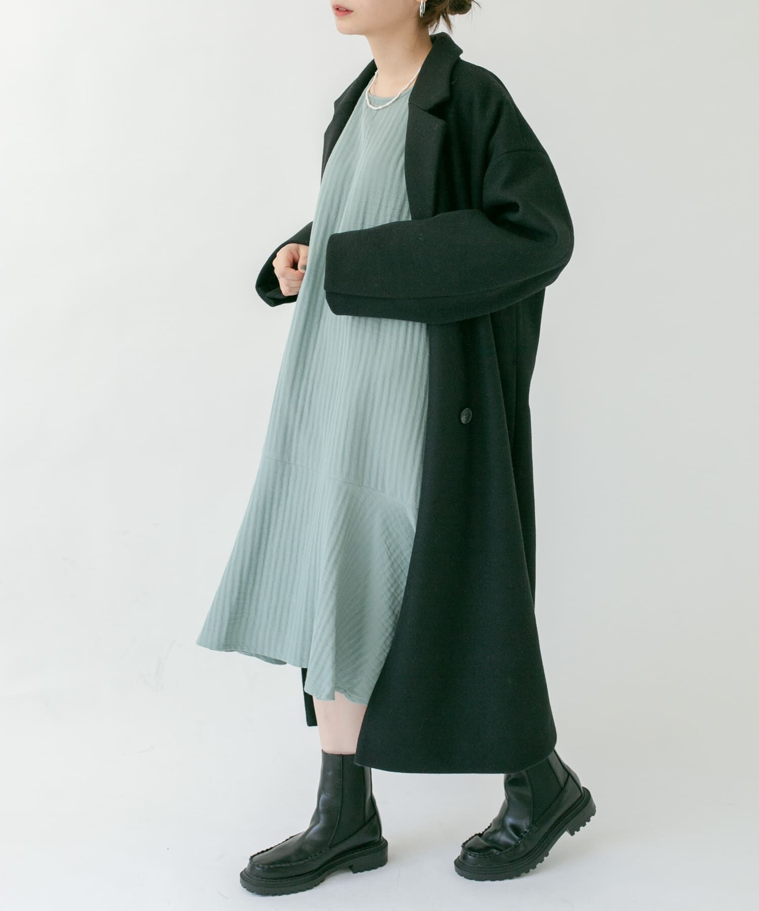  「ガーゼペプラムワンピース」|ワンピース|