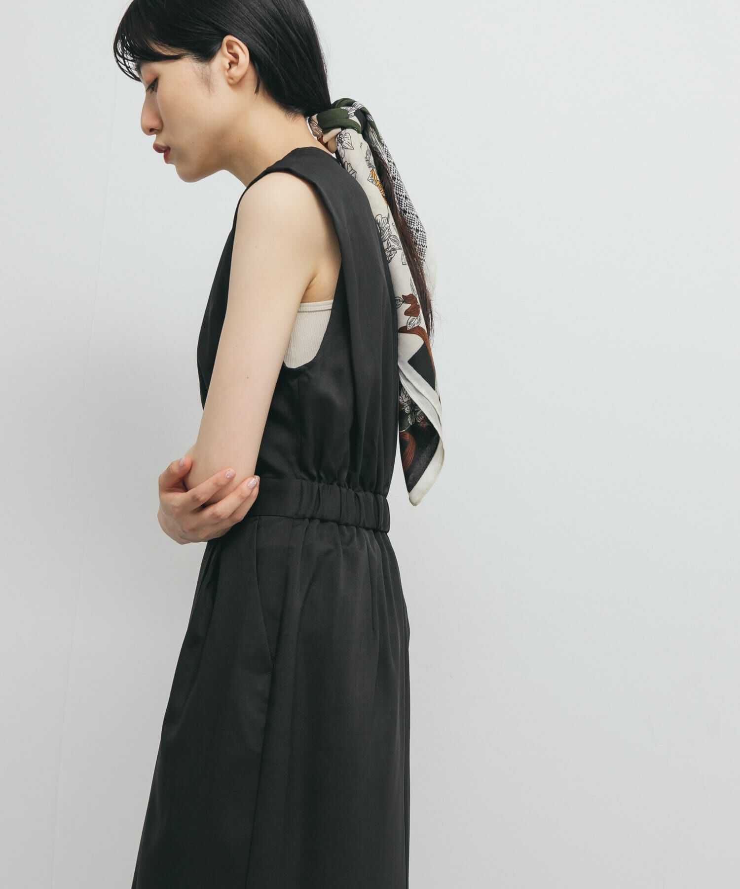  「カシュクールラップジャンパースカート」|ワンピース|