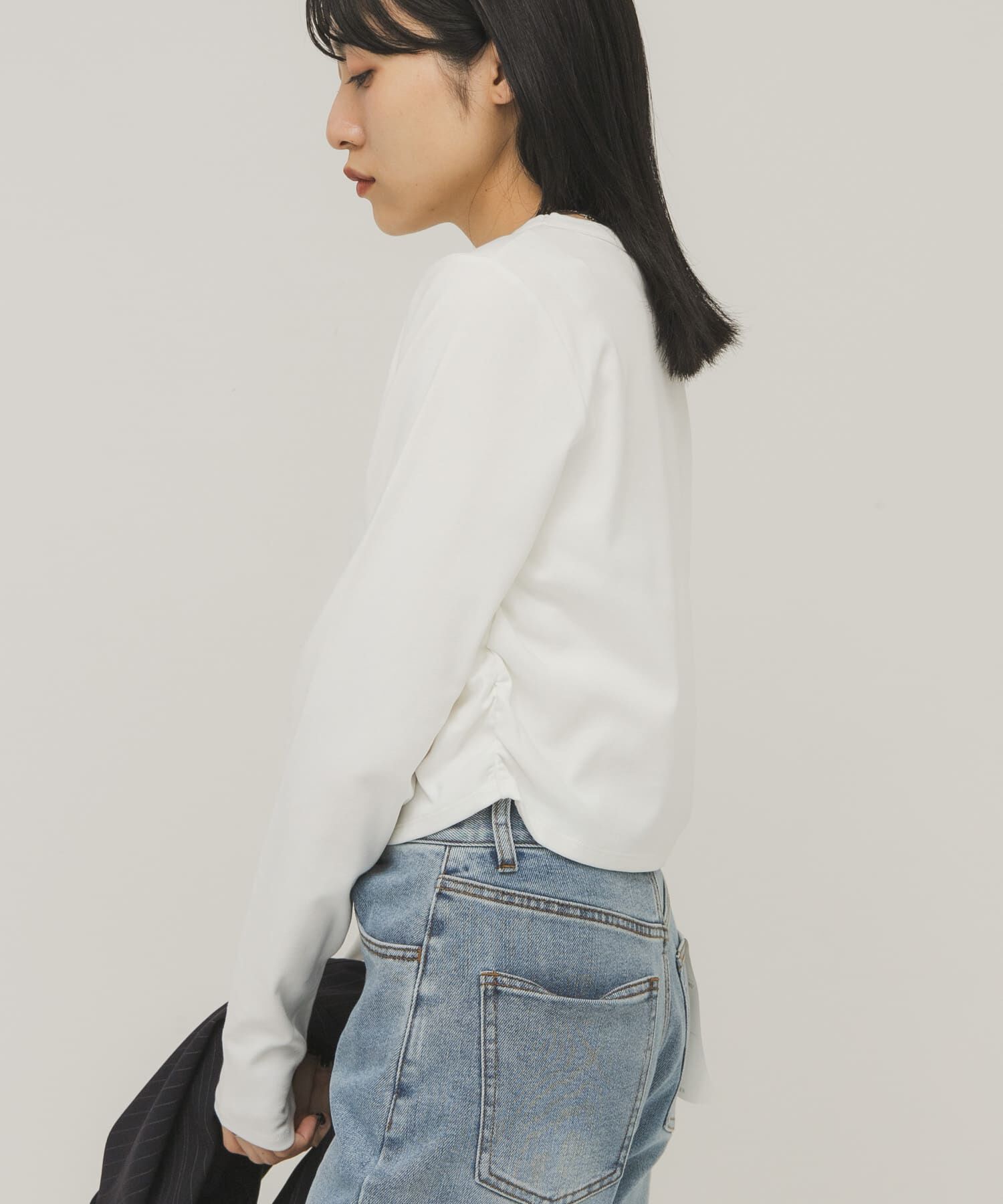  「クロップドロンTEE」|Tシャツ・カットソー|